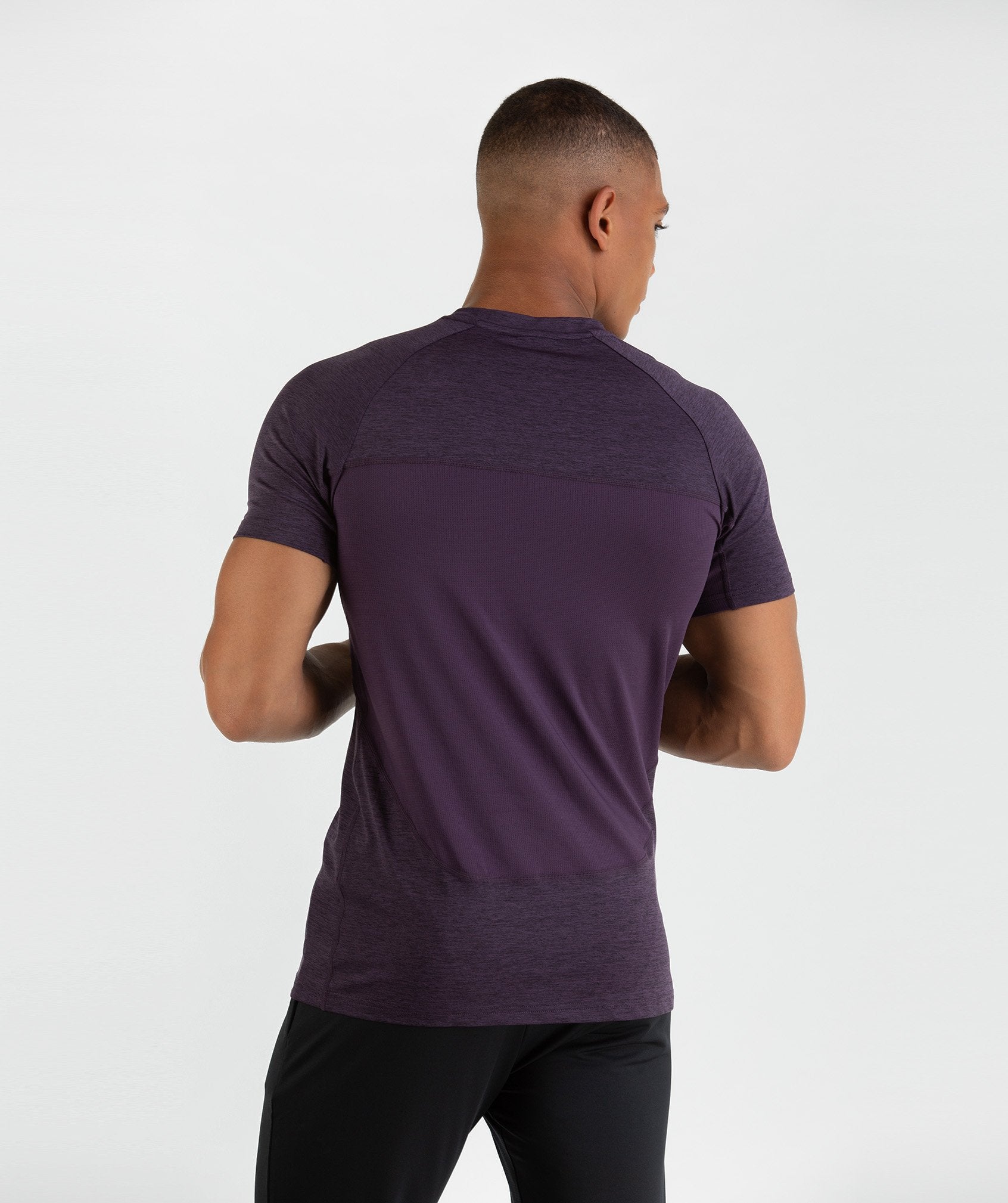 Vertex T-Shirt in Nightshade Purple Marl - view 3