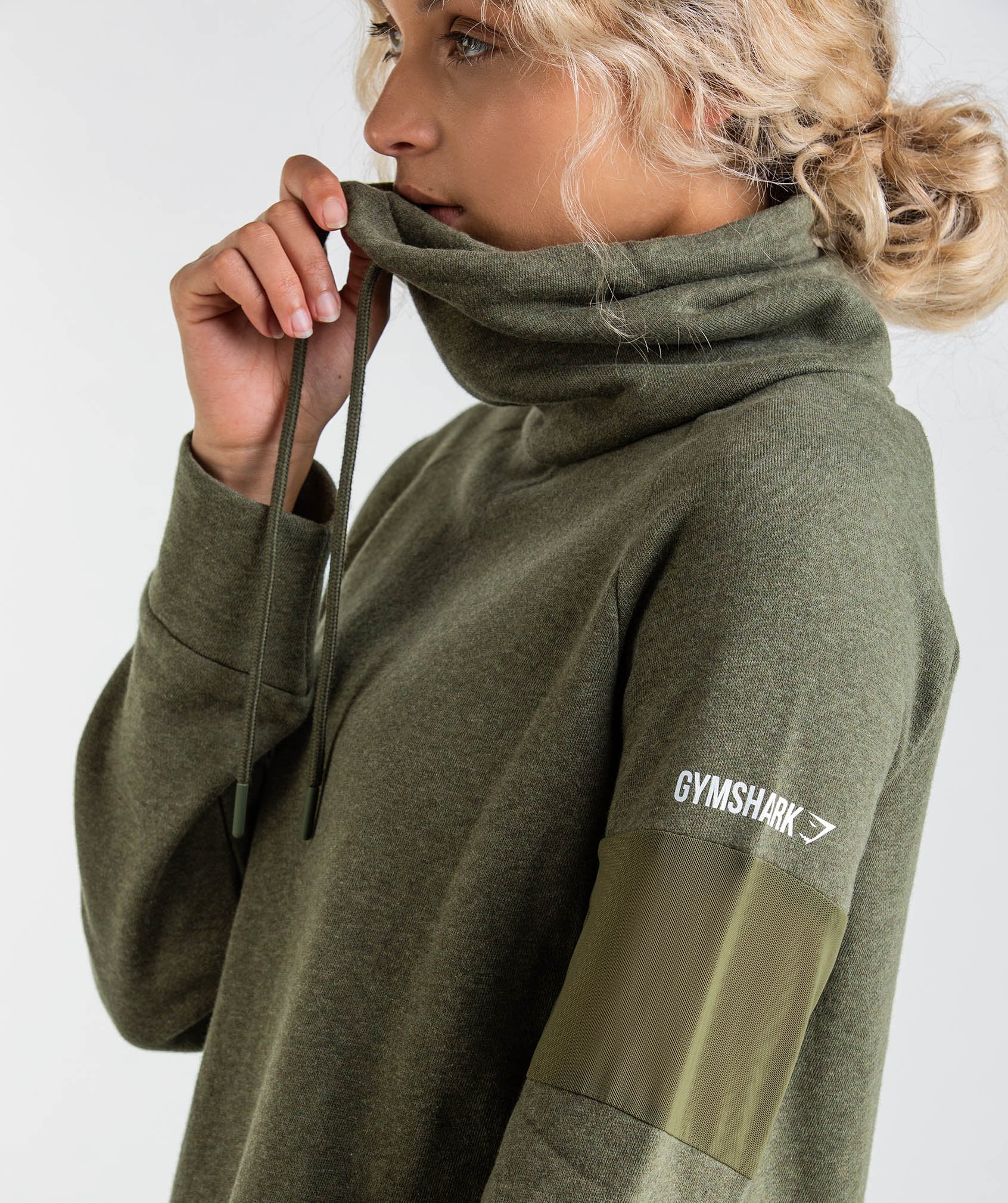 Slouch Hoodie in Khaki - view 6