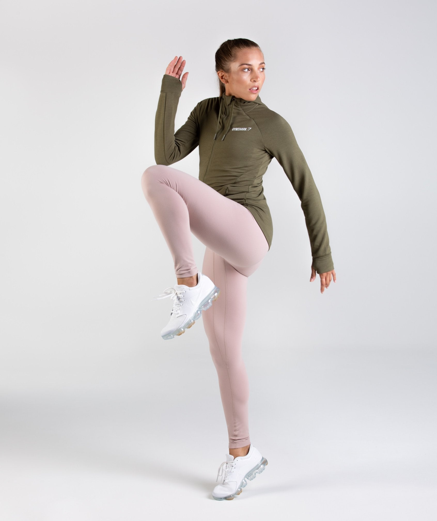 Fit Hoodie in Khaki - view 4