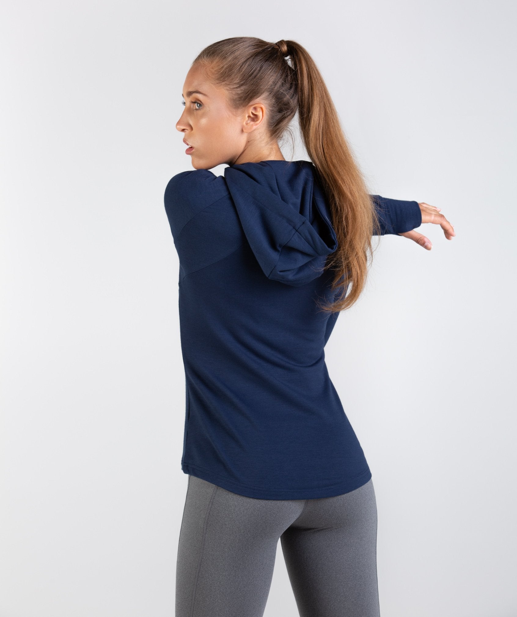 Fit Hoodie in Sapphire Blue - view 2