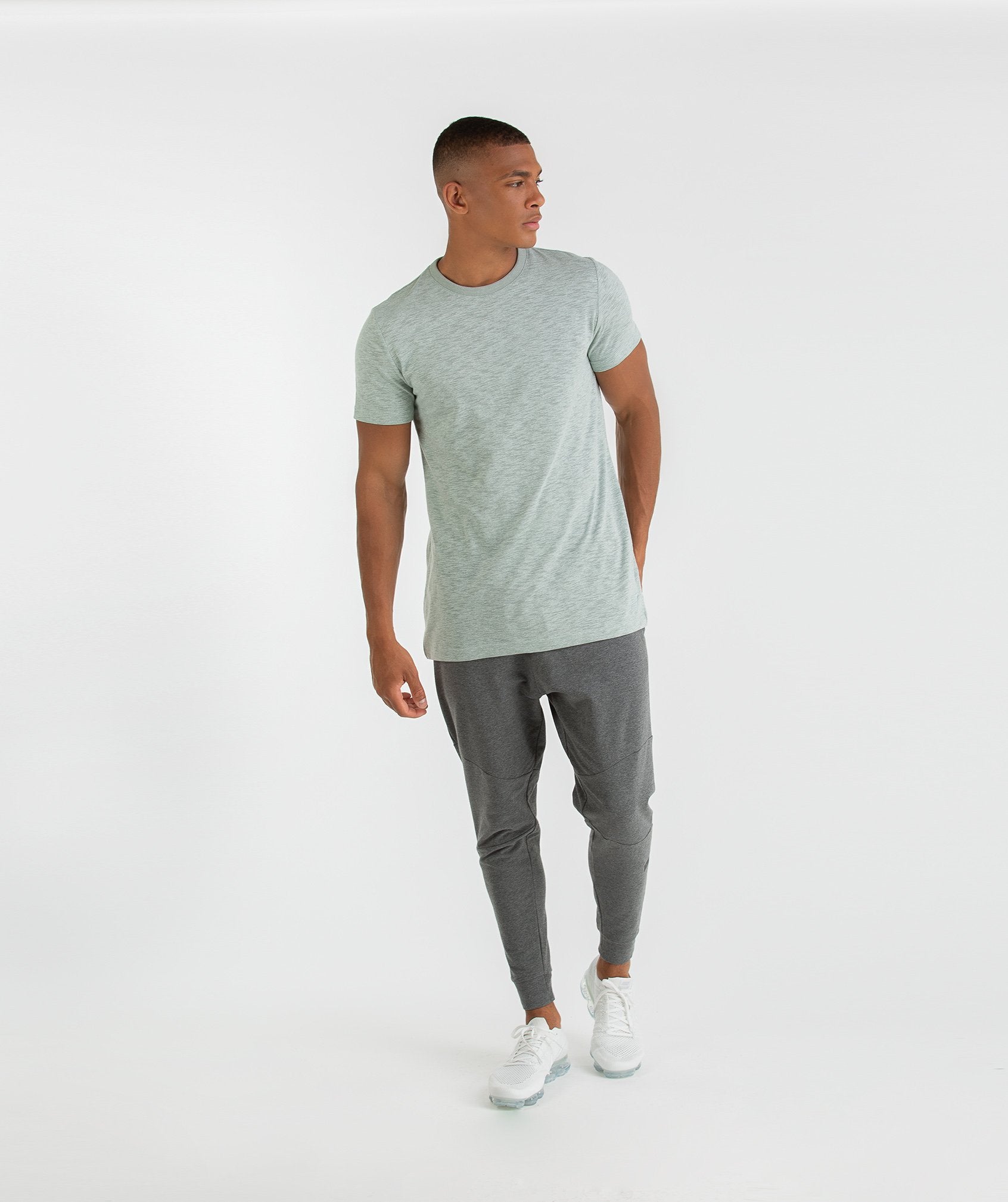Heather T-Shirt in Autumn Green Marl - view 4