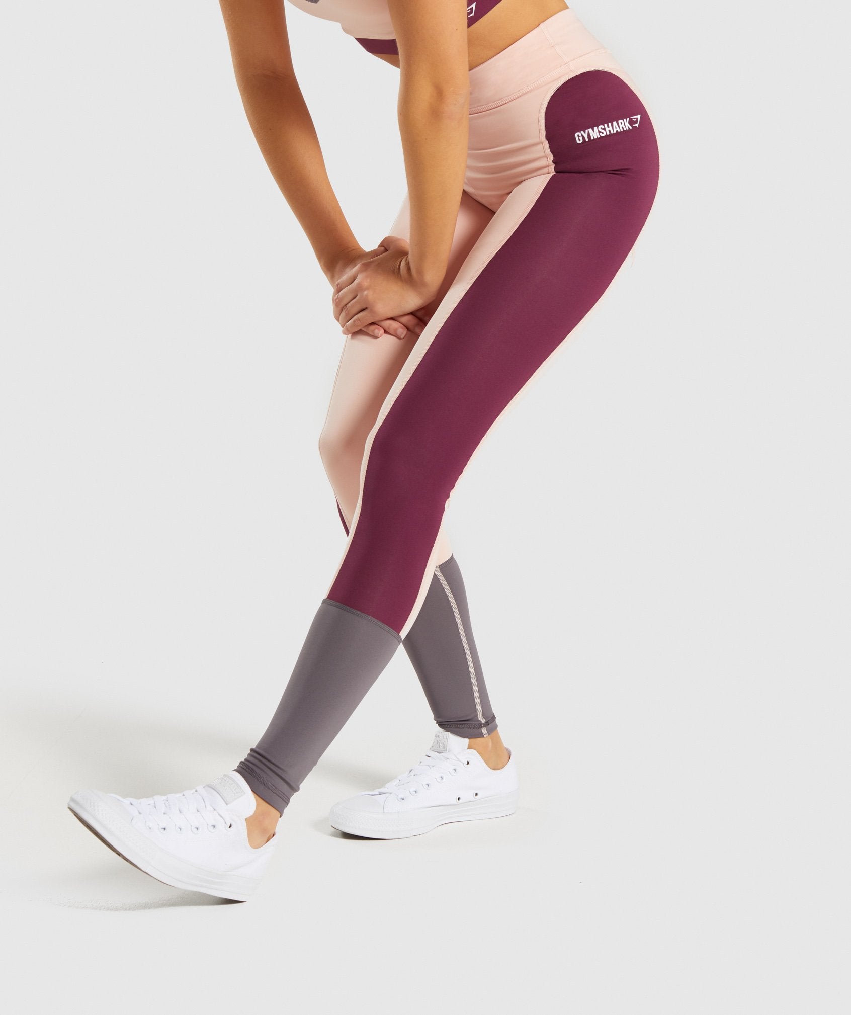 Illusion Leggings in Dark Ruby/Blush Nude/Slate Lavender - view 3