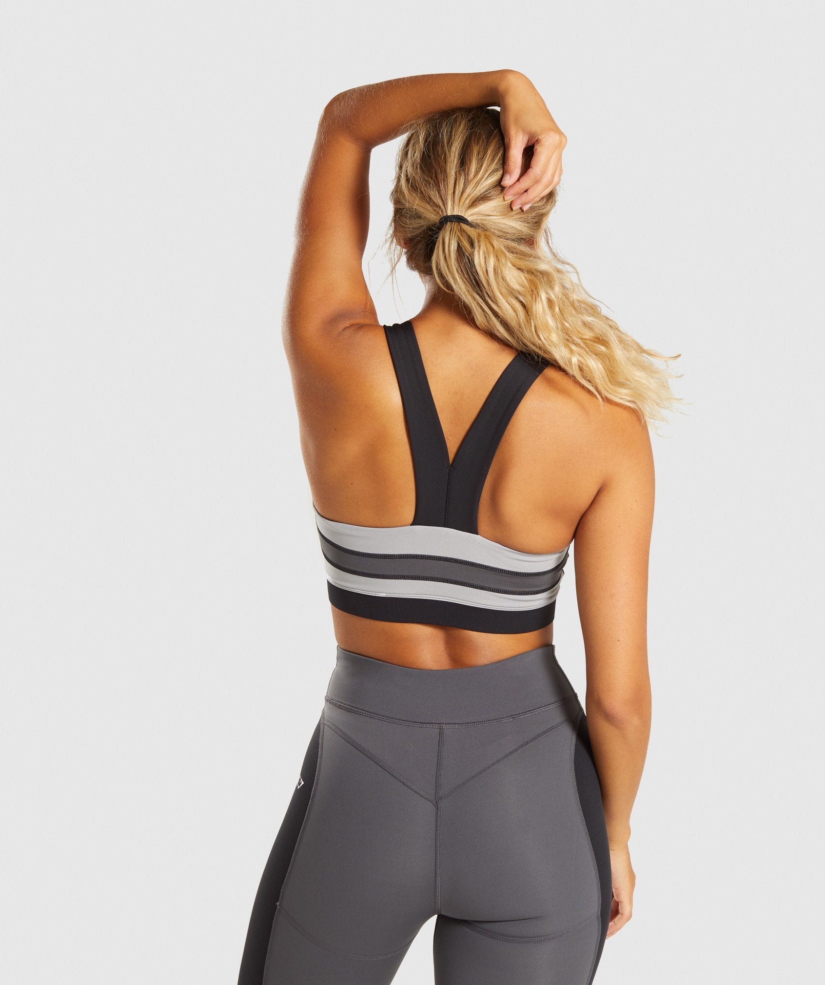 Illusion Sports Bra in Black/Charcoal/Light Grey - view 2