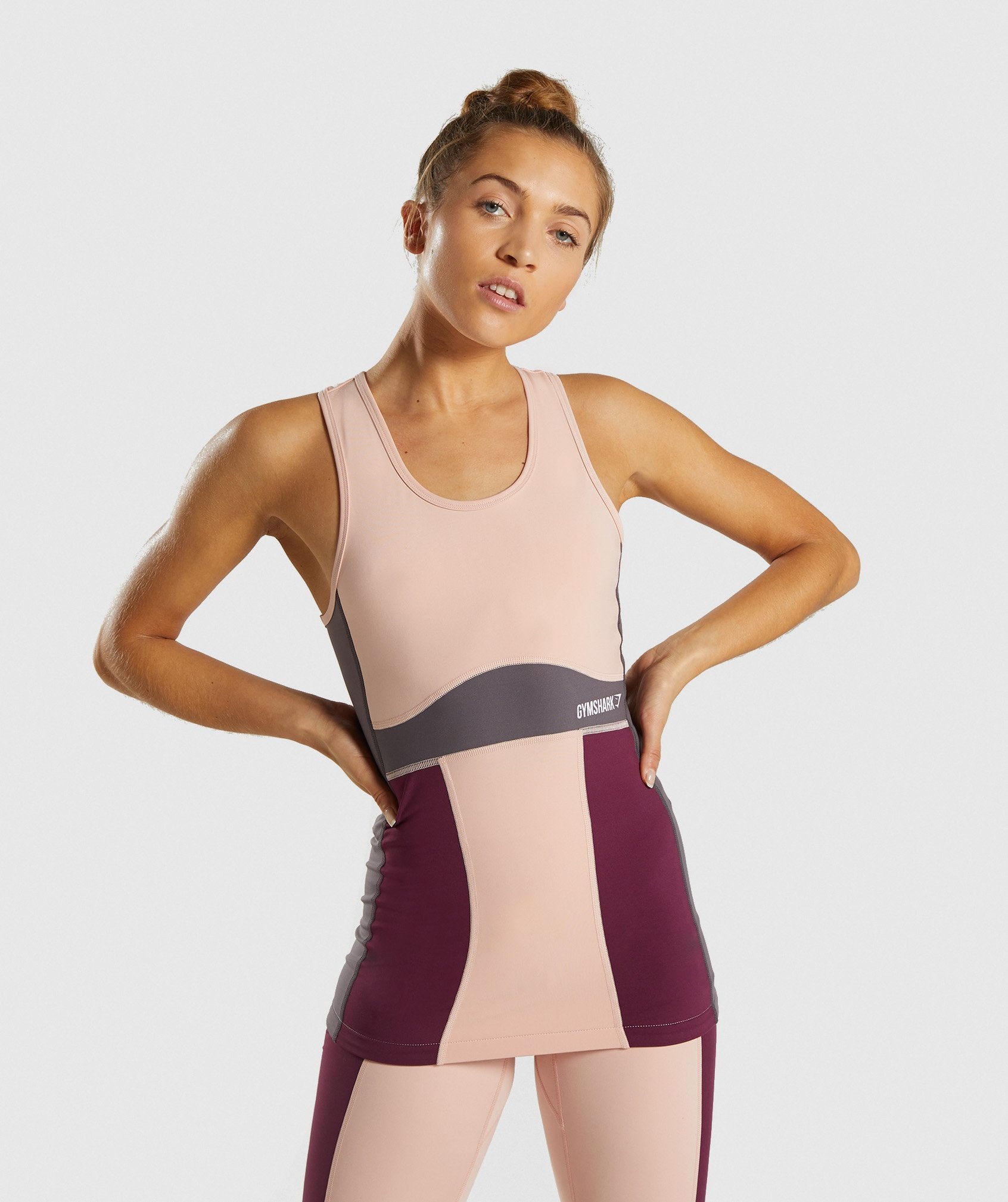 Illusion Vest in Dark Ruby/Blush Nude/Slate Lavender - view 1