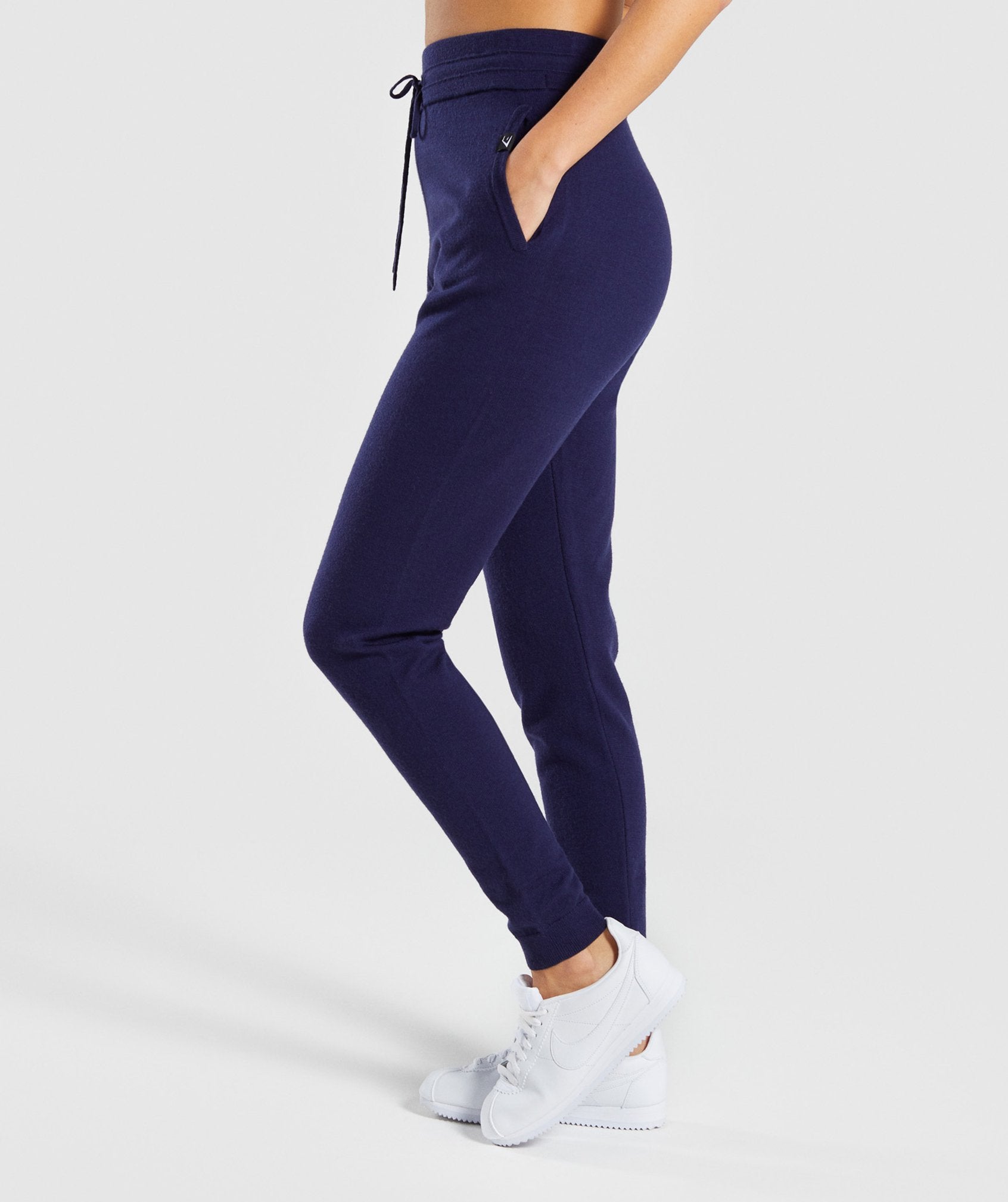Isla Knit Jogger in Evening Navy Blue - view 3