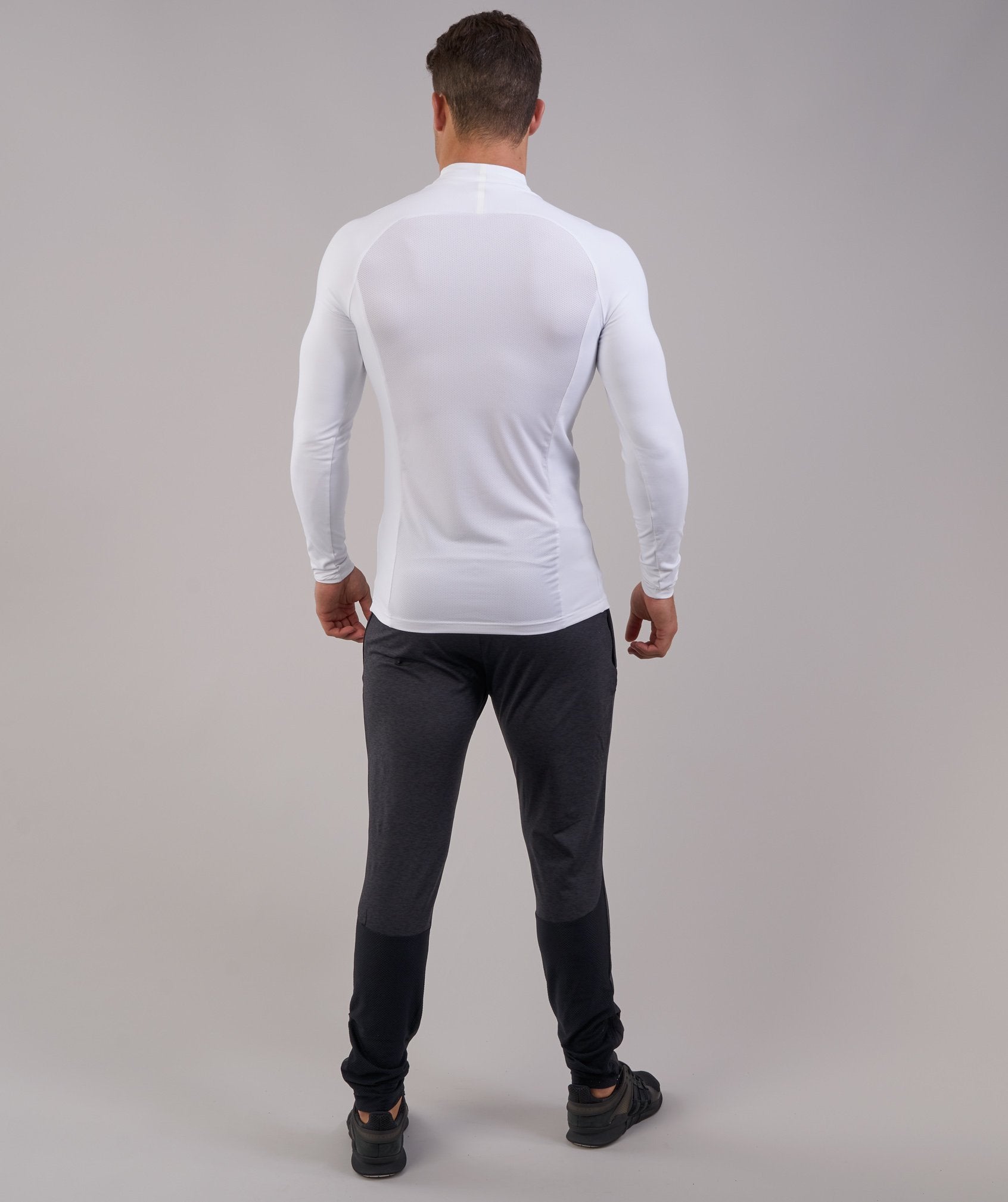 Edge 1/4 Zip Pullover in White - view 3