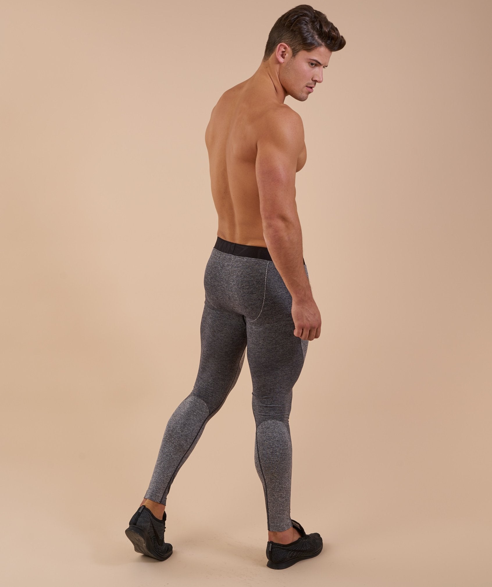 Flex Leggings in Charcoal Marl - view 2