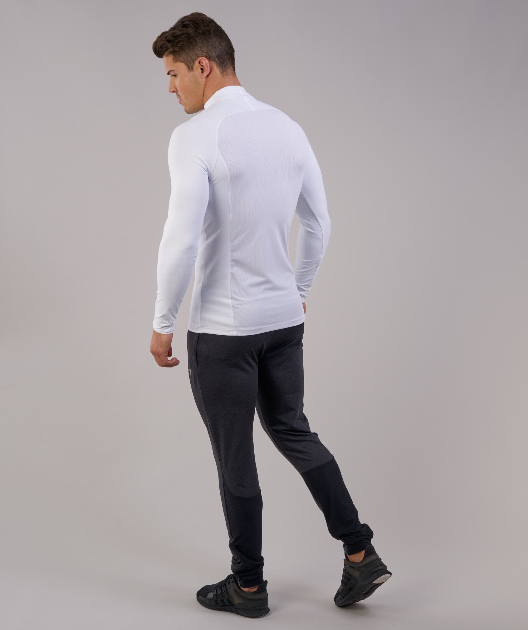 Edge 1/4 Zip Pullover in White - view 4