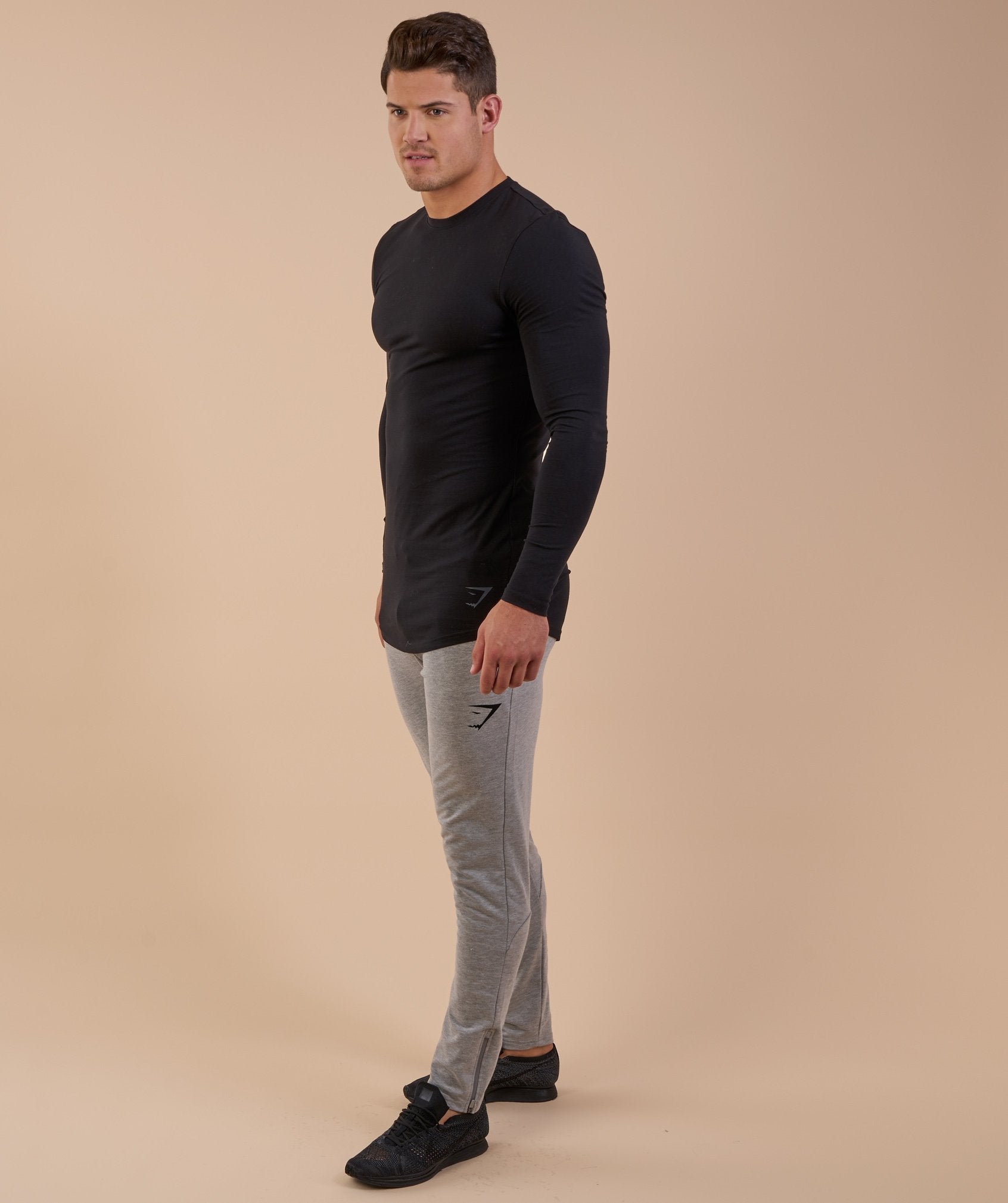 Solace Longline Long Sleeve T-shirt in Black - view 4
