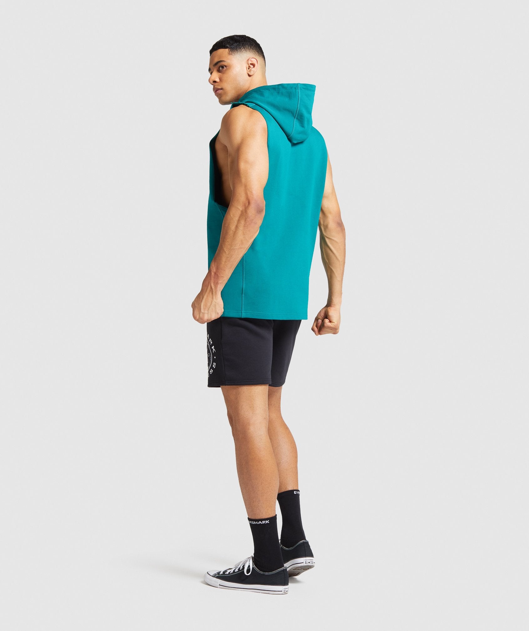 Legacy Drop Armhole Hoodie in Emerald Green