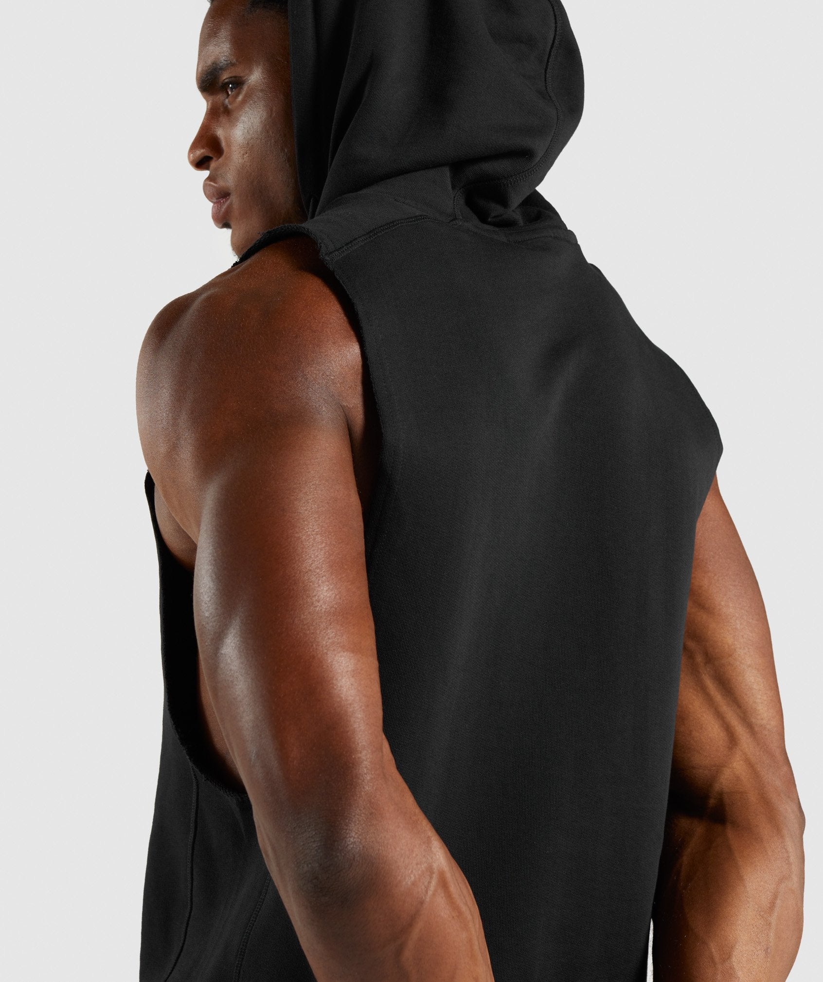 Legacy Drop Armhole Hoodie in Black