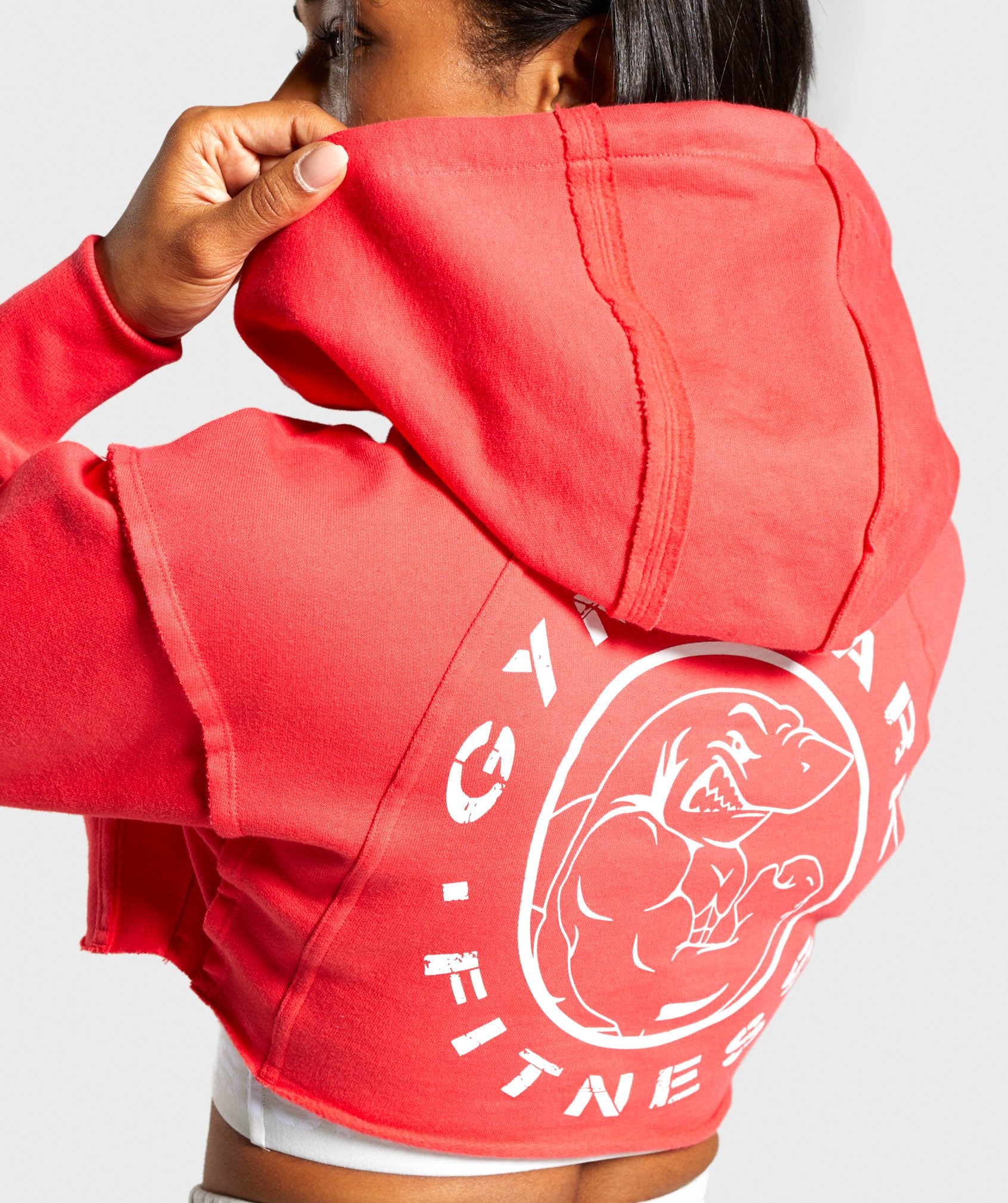 Legacy Fitness Super Cropped Hoodie in Red - view 5