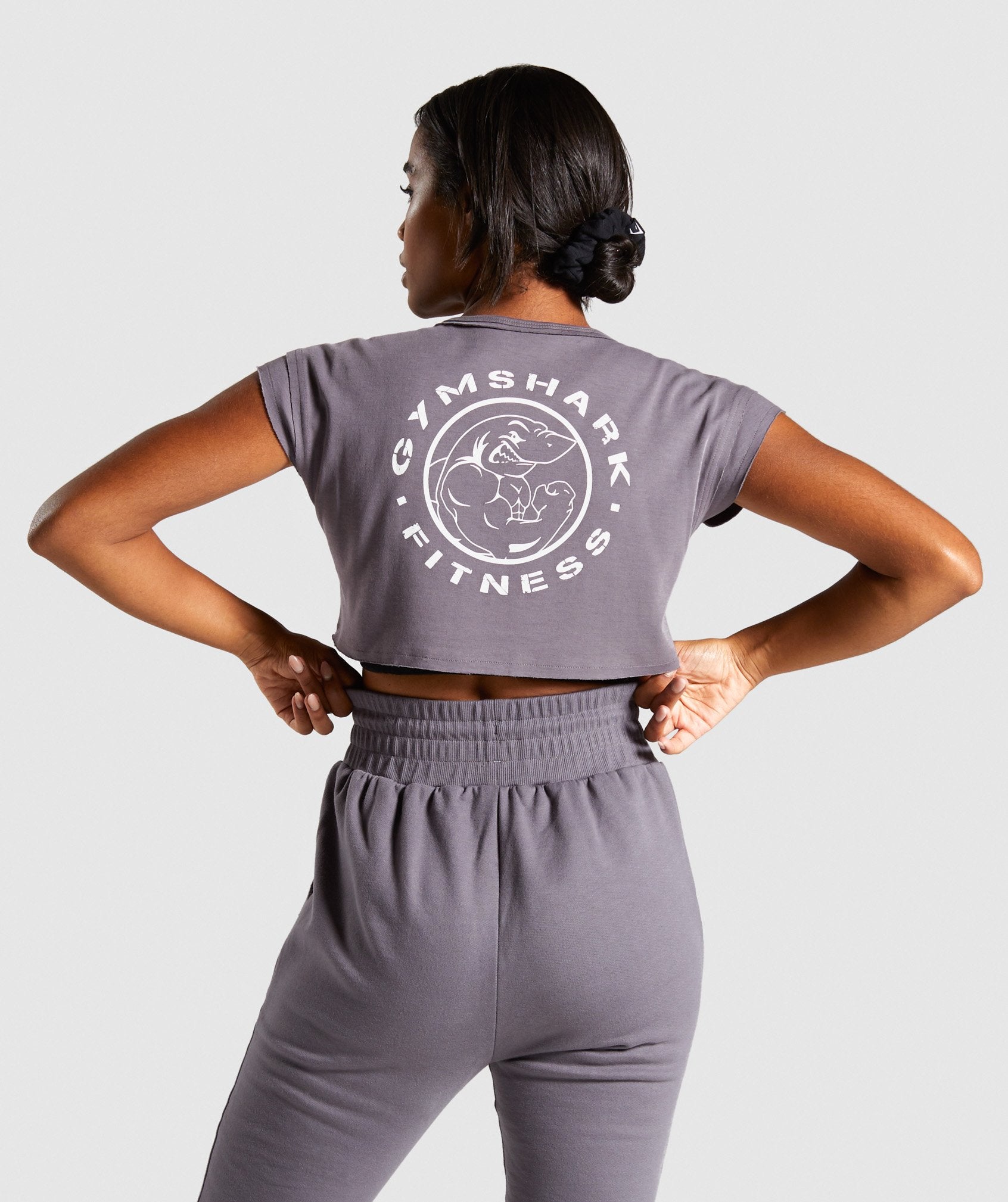 Legacy Fitness Raw Crop Top in Slate Lavender - view 2