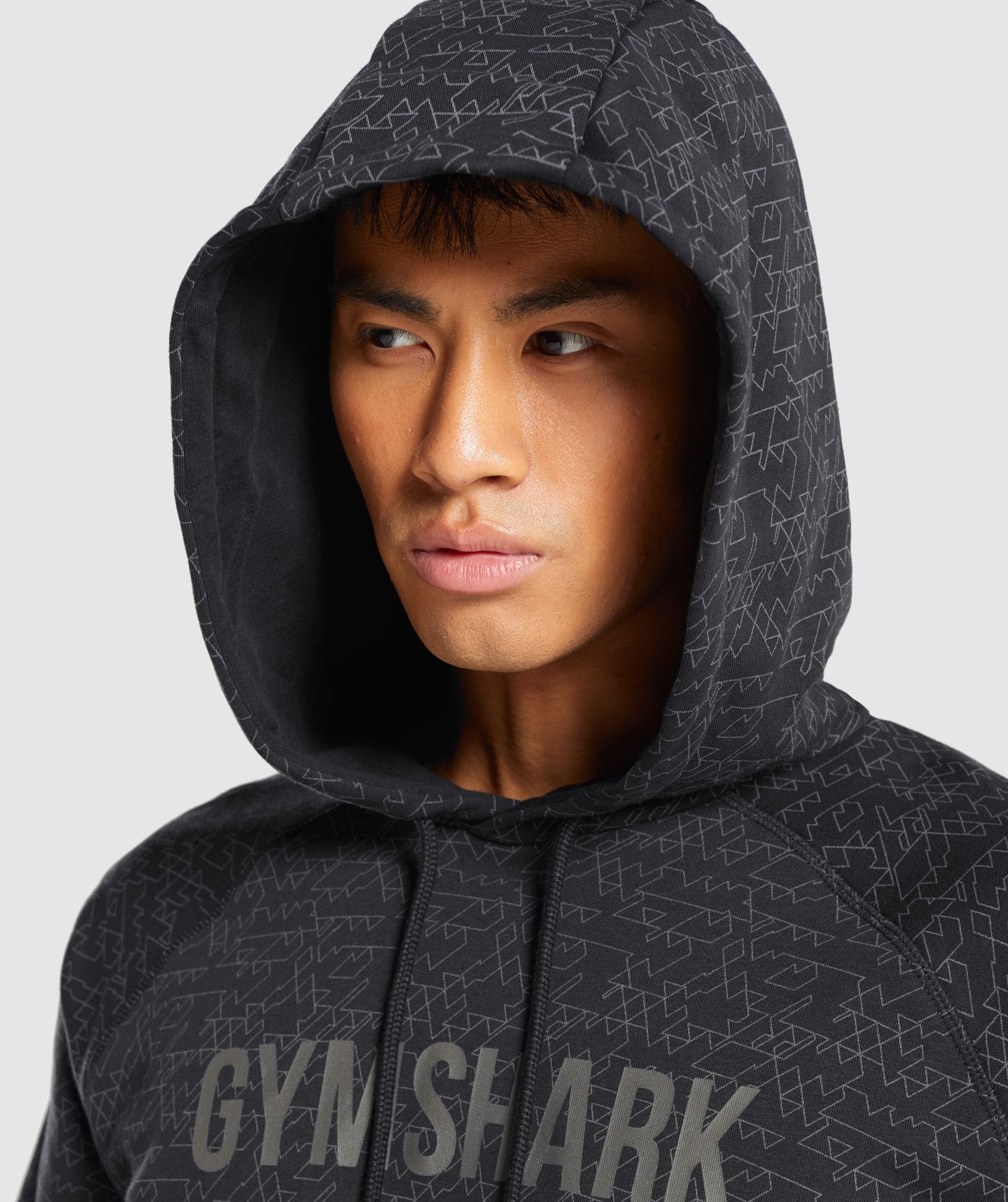 Linear Hex Hoodie in Black - view 6