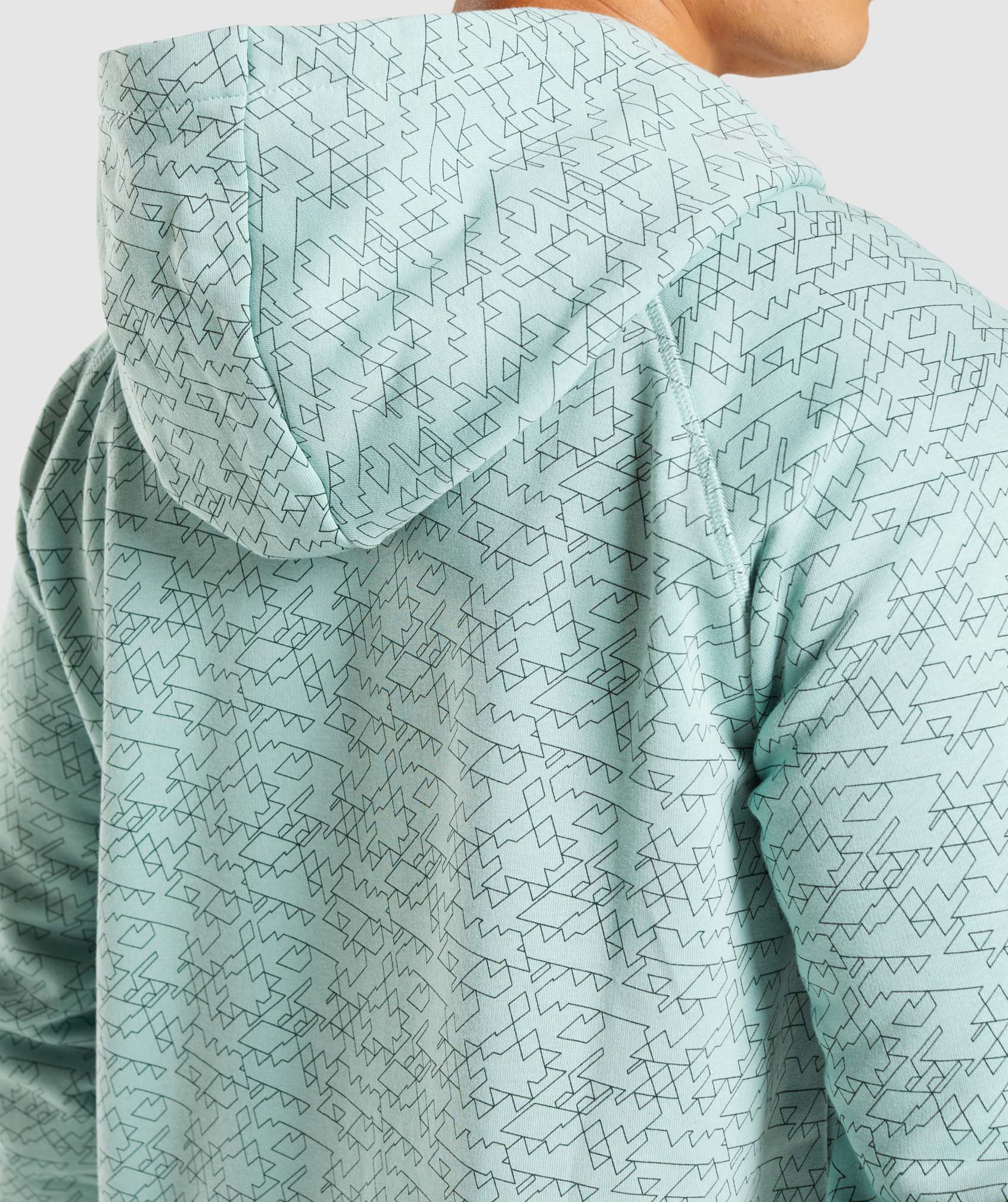 Linear Hex Hoodie in Light Green - view 6