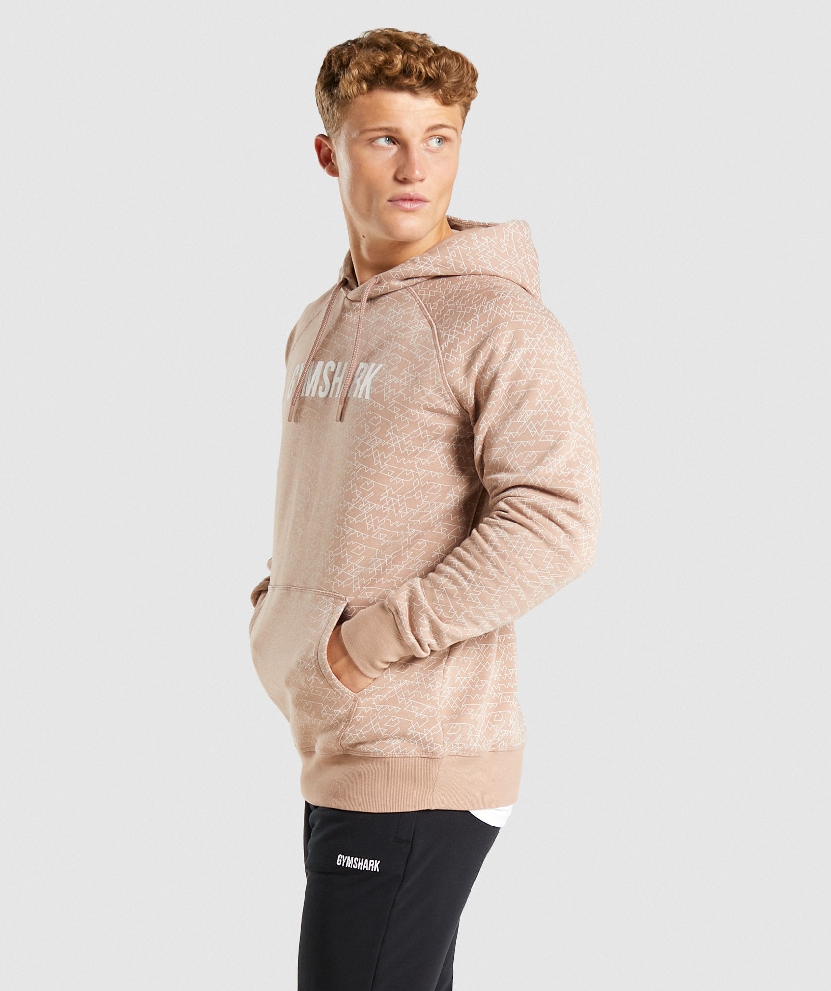 Linear Hex Hoodie in Taupe - view 4