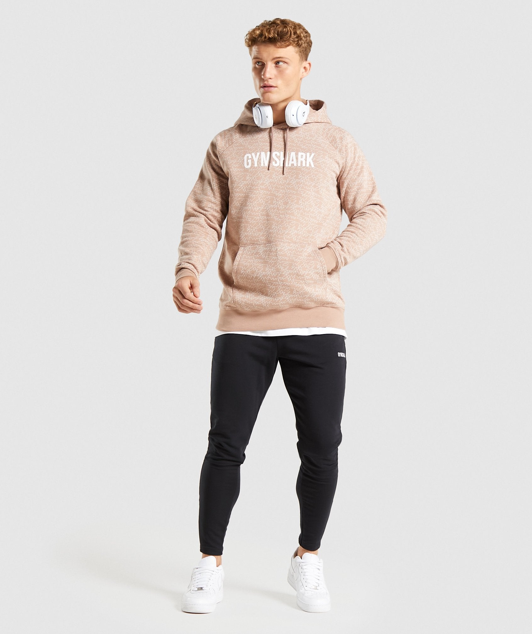 Linear Hex Hoodie in Taupe - view 5