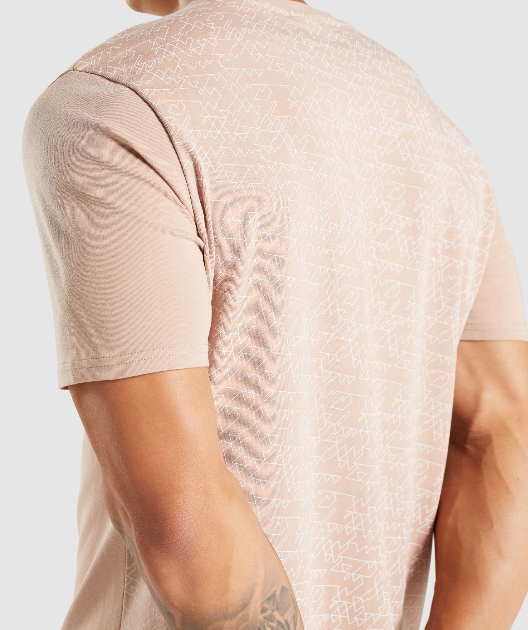 Linear Hex T-Shirt in Taupe - view 7