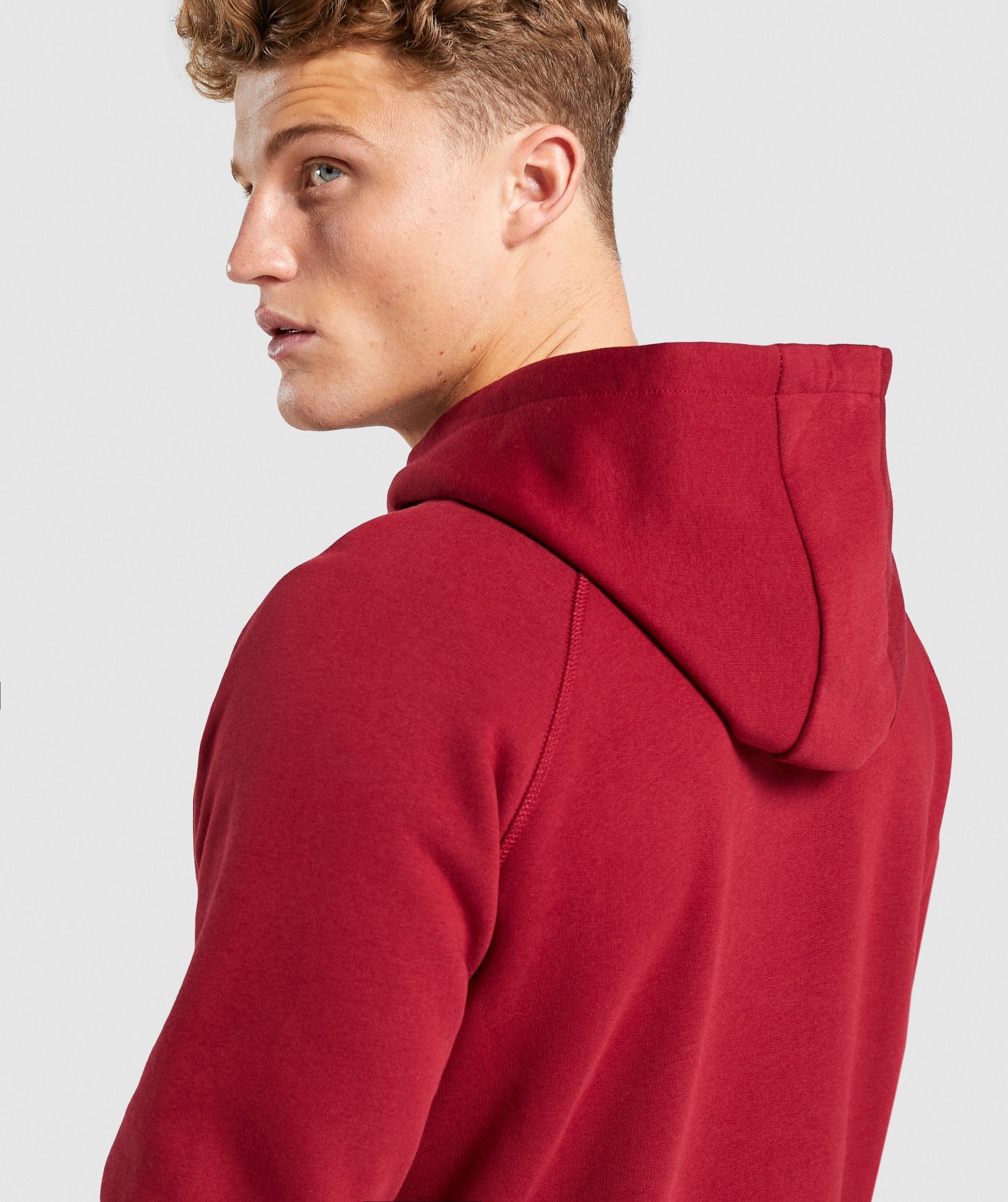 Logo Strip Hoodie in Burgundy - view 7