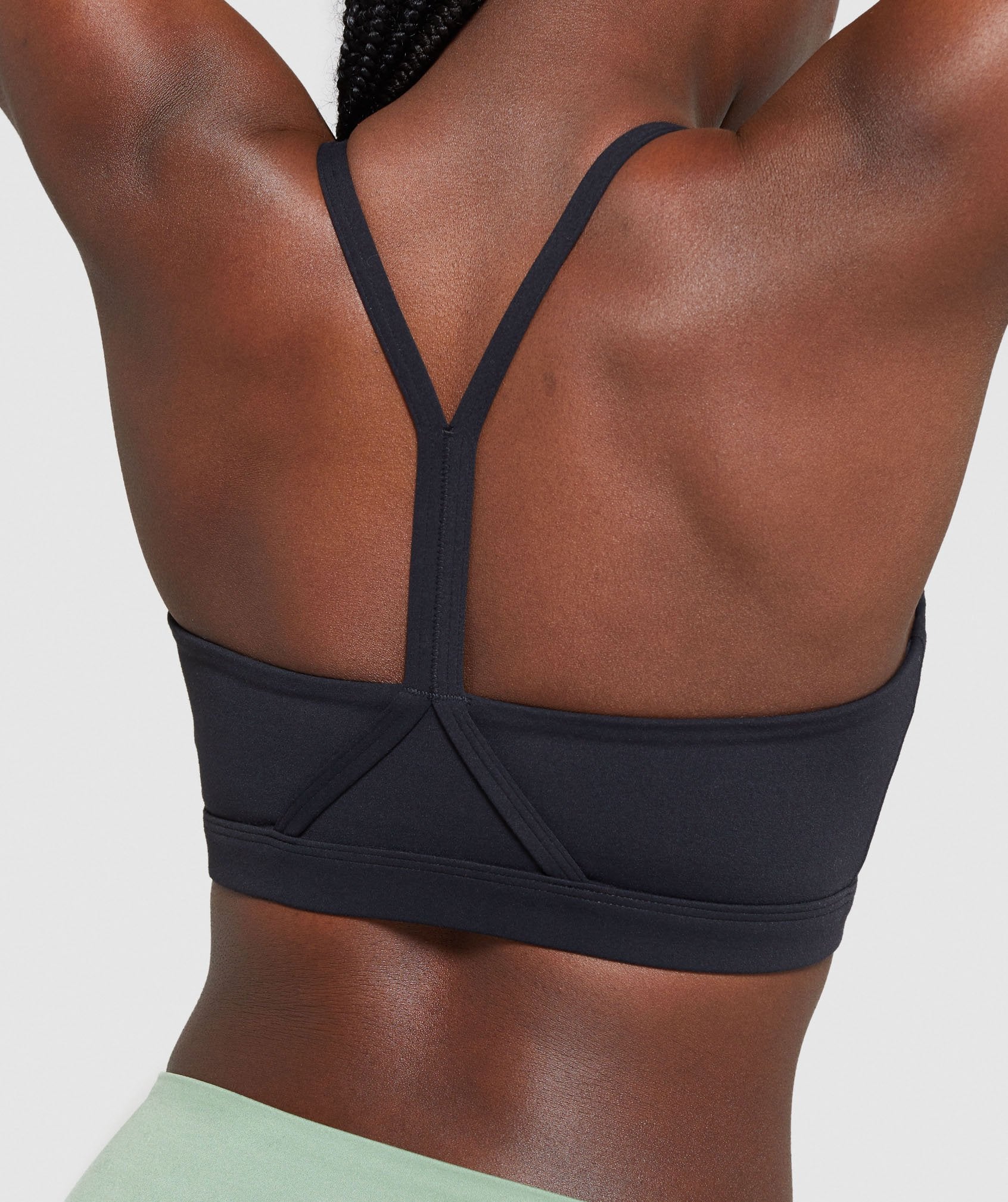 V Neck Sports Bra in Black - view 5