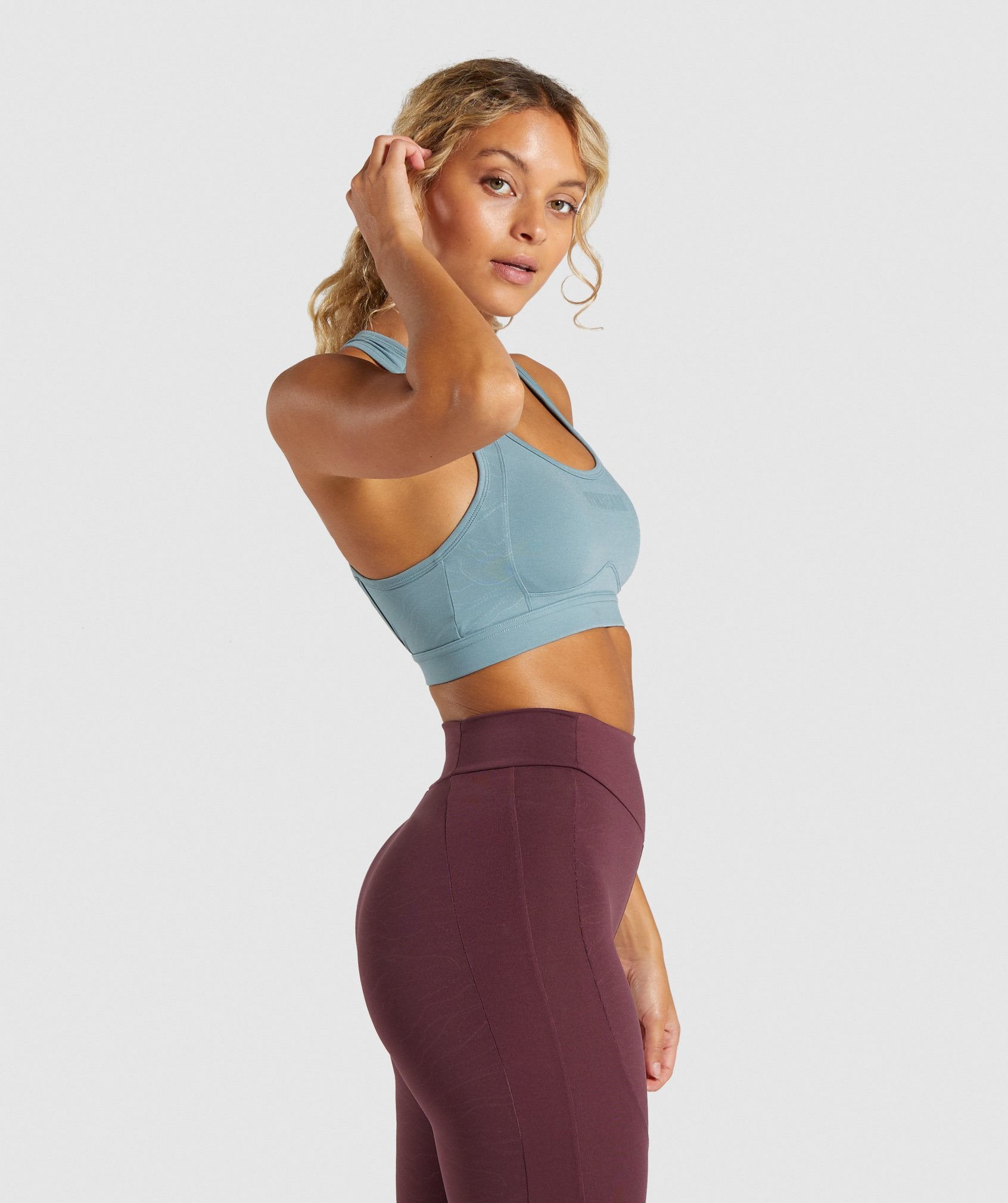 Lustre Sports Bra in Turquoise