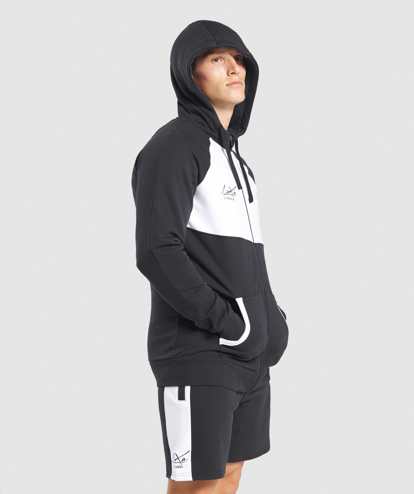 Luxe Legacy Zip Hoodie in Black