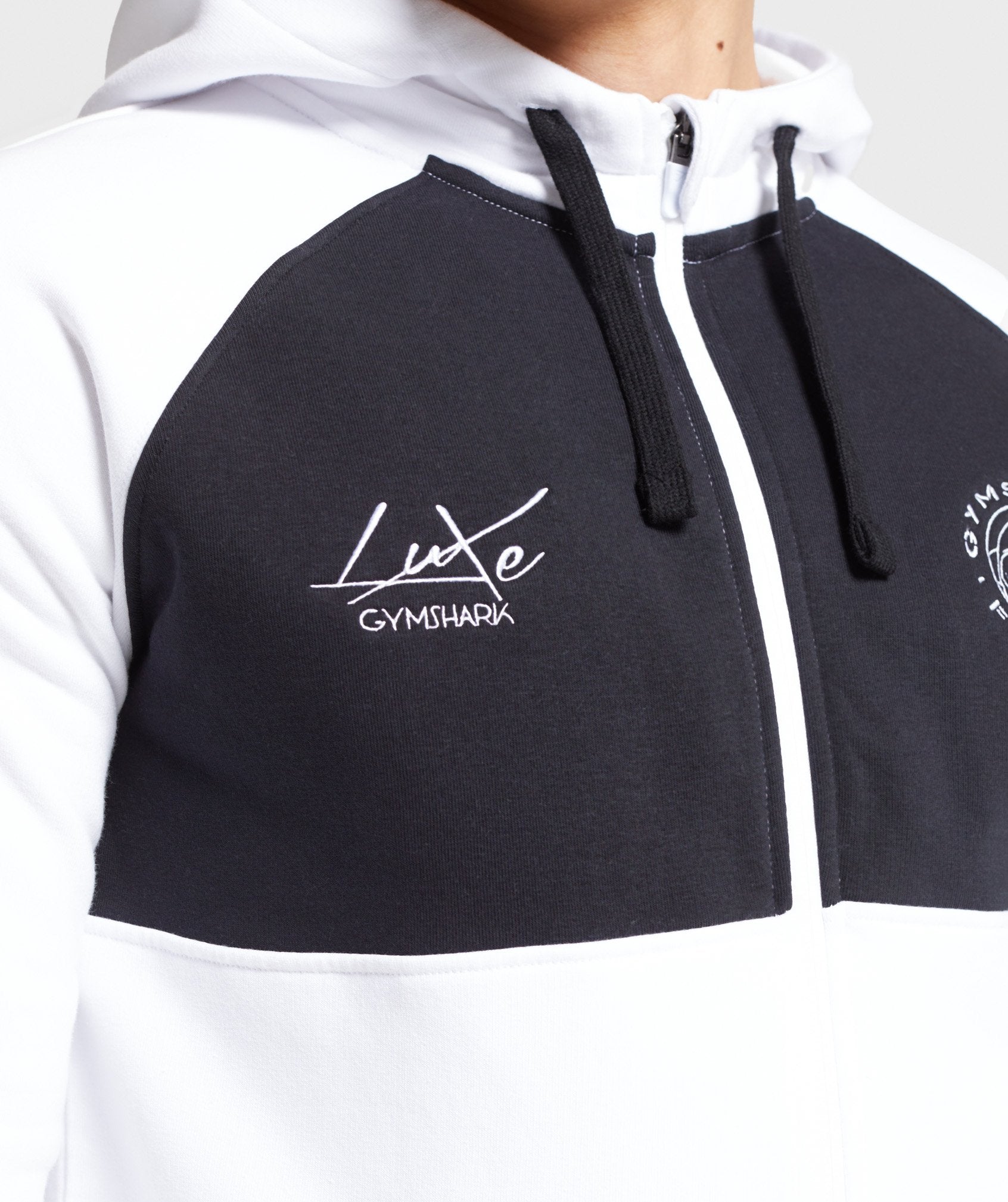 Luxe Legacy Zip Hoodie in White