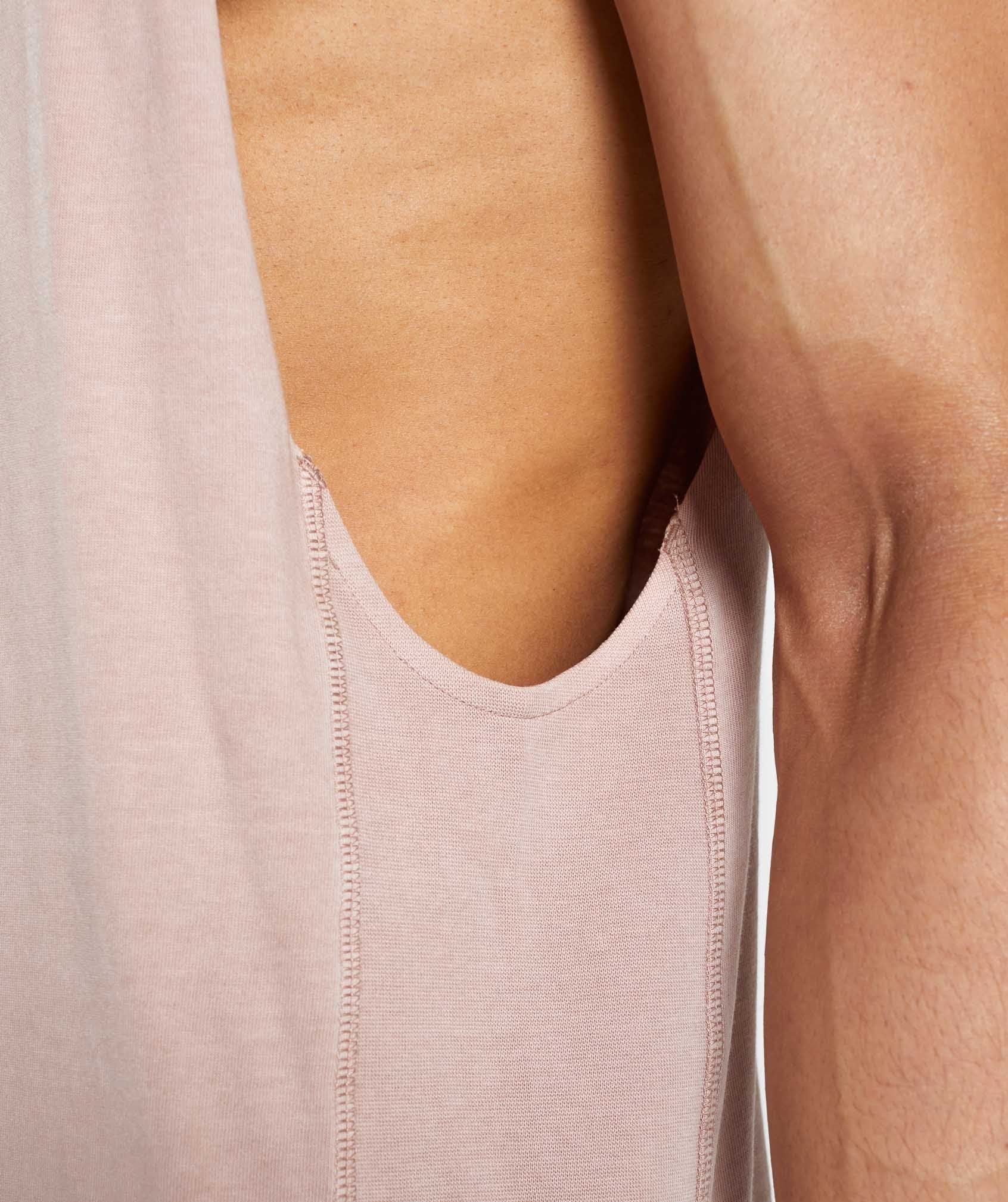 Laundered Drop Arm Tank in Nude - view 5