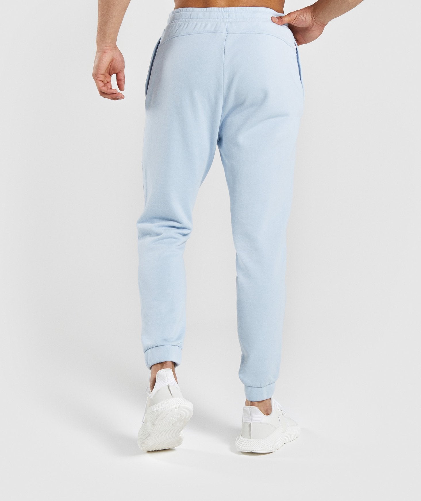 Laundered Joggers in Light Blue - view 2