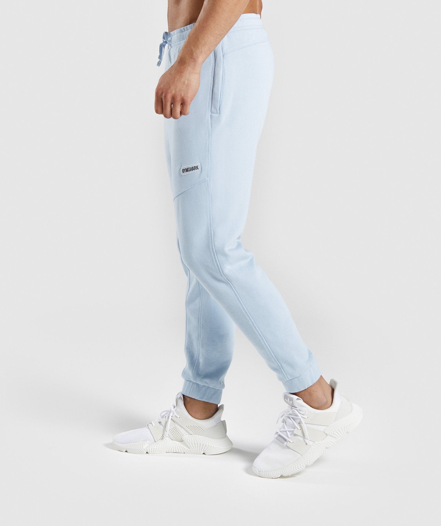Laundered Joggers in Light Blue - view 3