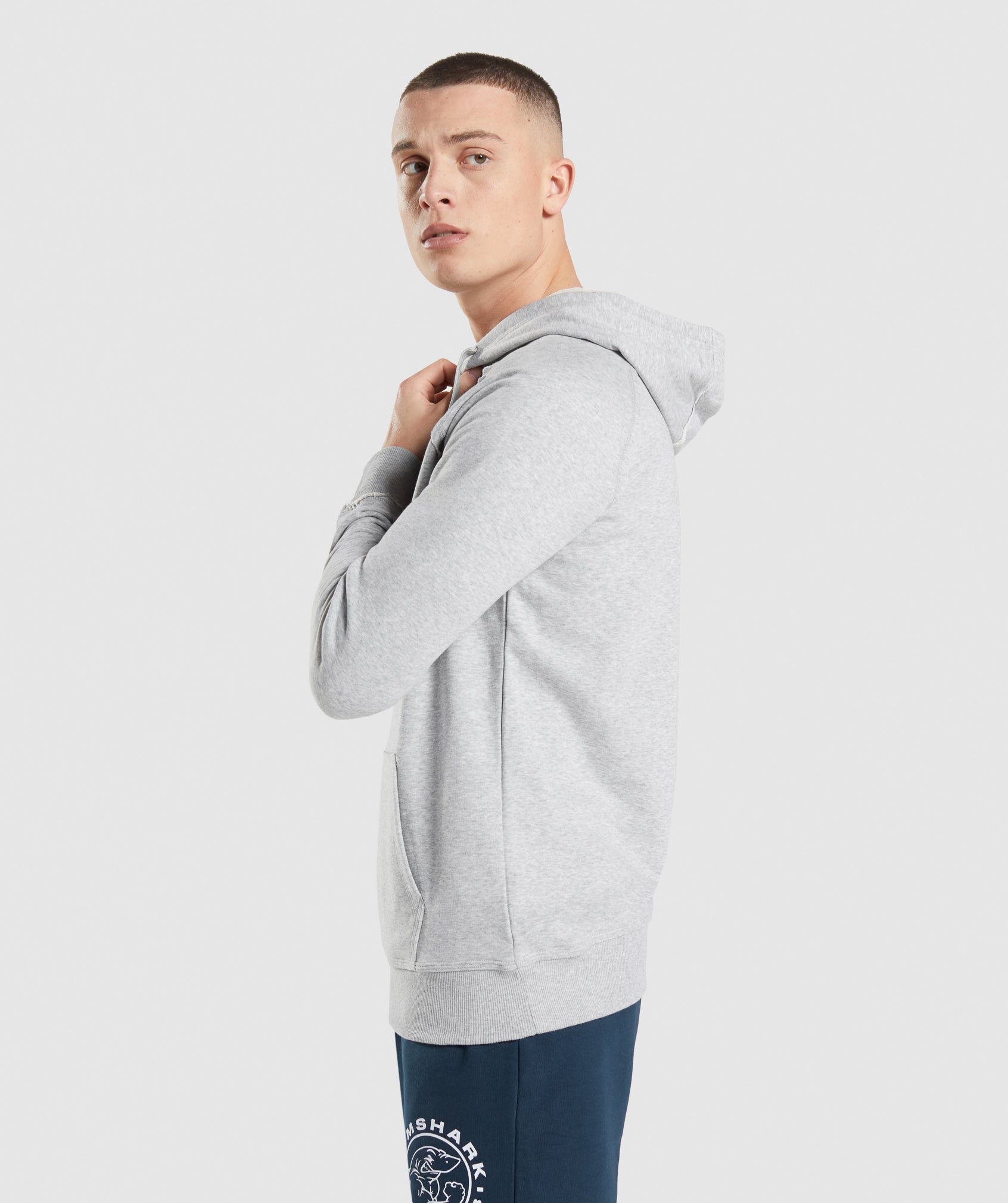 Legacy Hoodie in Light Grey Core Marl