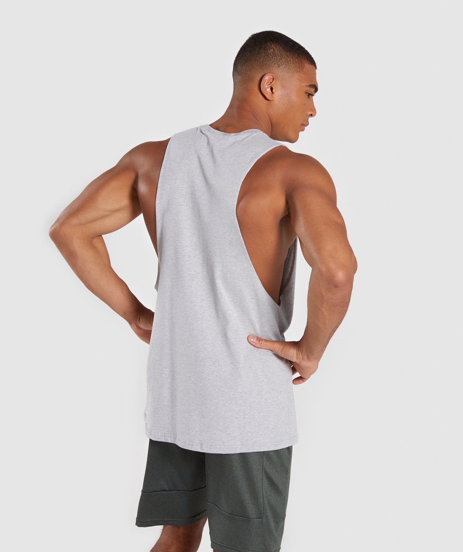 Legacy Drop Armhole Tank in Grey/Red - view 2