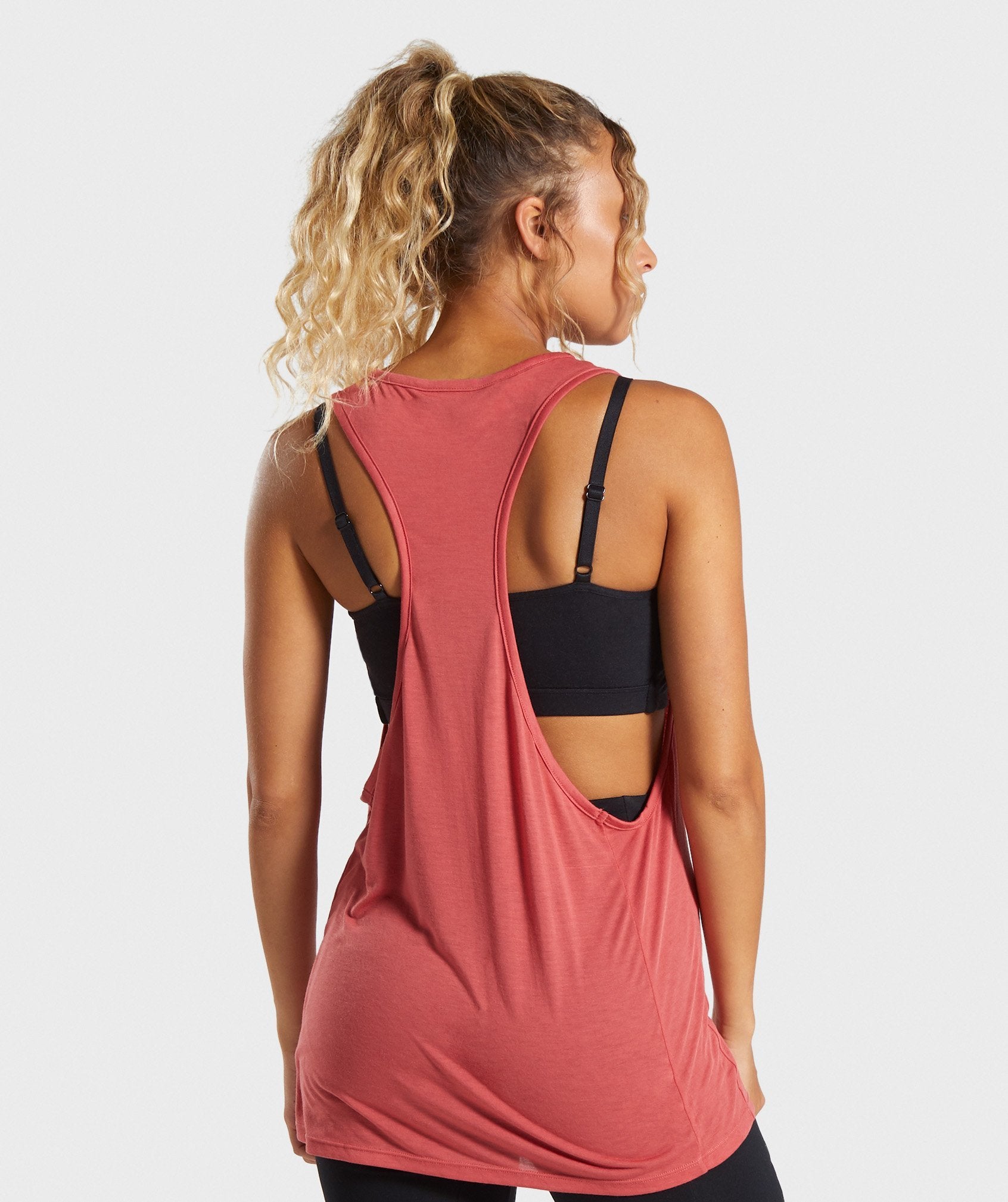 Legacy Fitness Drop Arm Vest in Brick Red - view 2