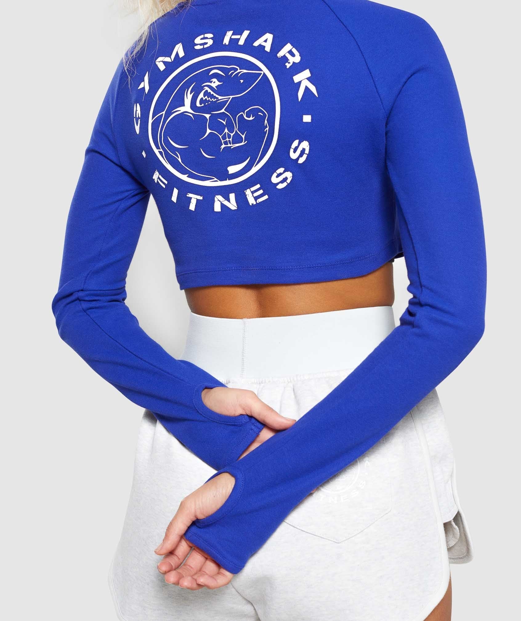 Legacy Fitness Long Sleeve Crop Top in Blue - view 5