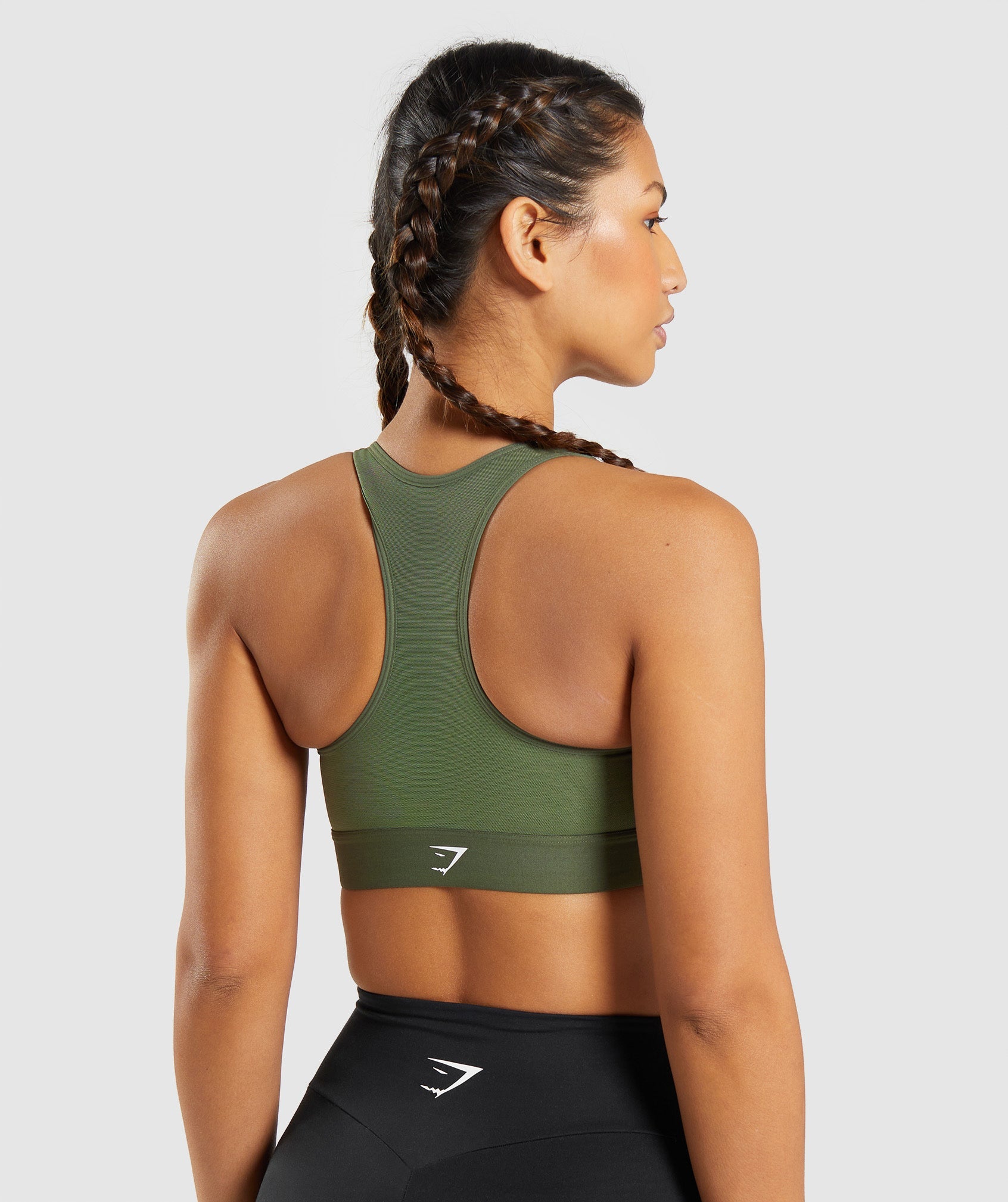 Lightweight High Support Sports Bra in Core Olive - view 2