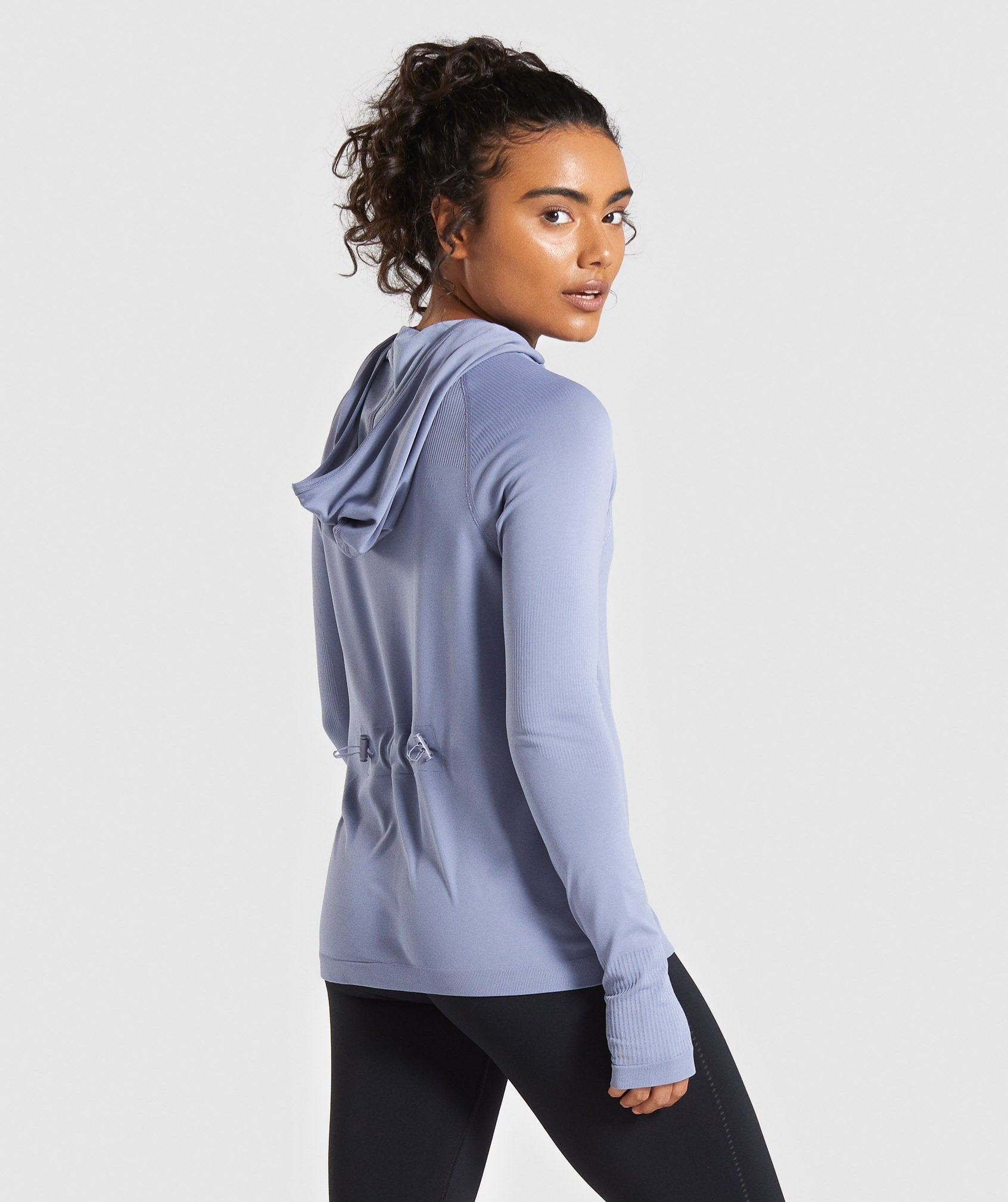 Breeze Lightweight Seamless Hoodie in Blue