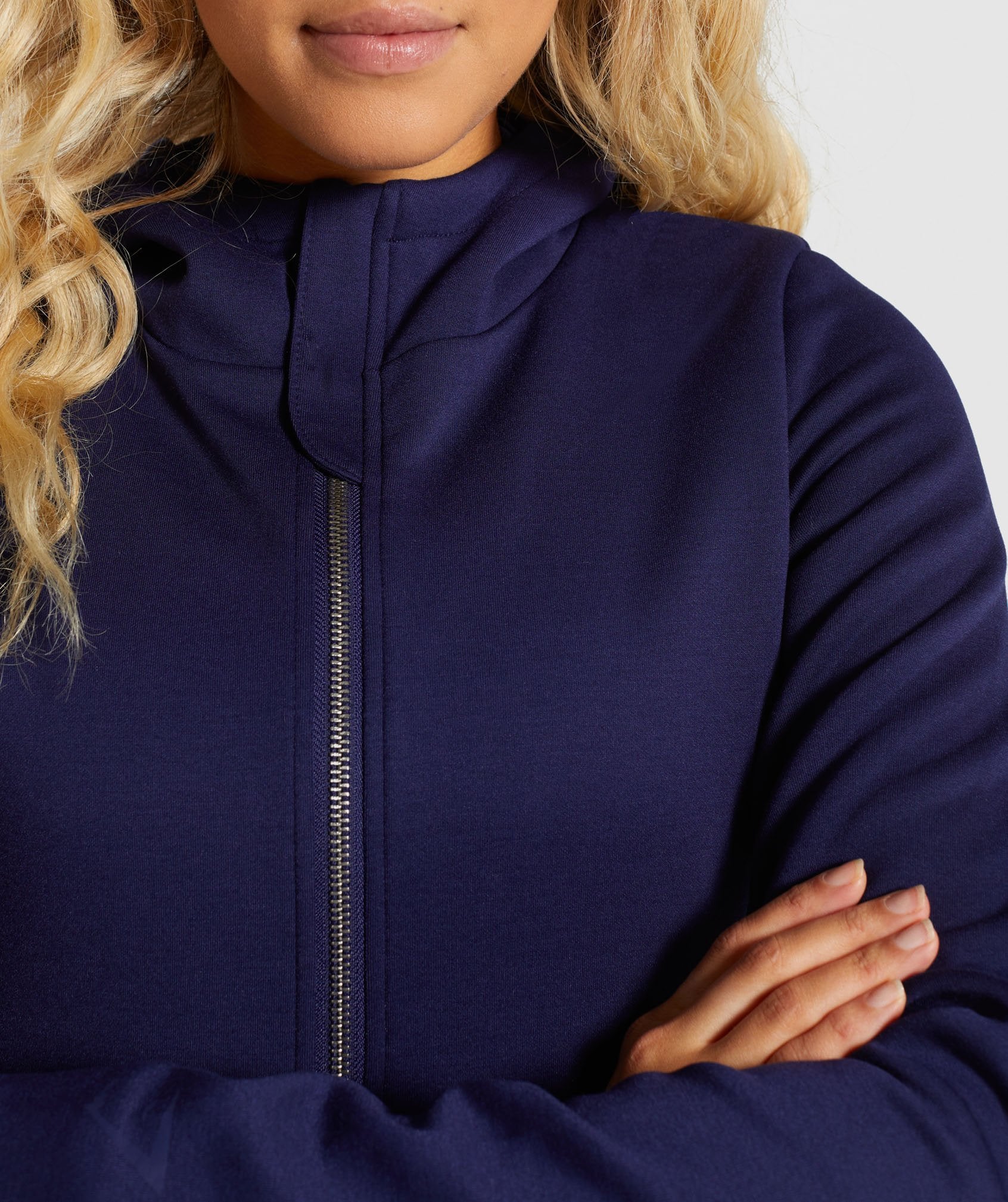 Longline Jacket in Evening Navy Blue - view 6