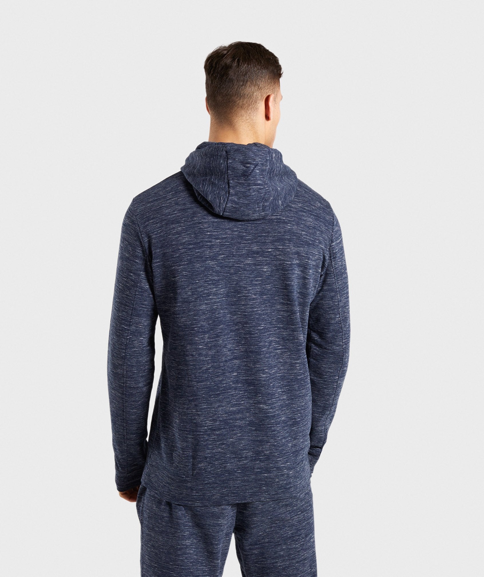 Lounge Hoodie in Navy Marl - view 2