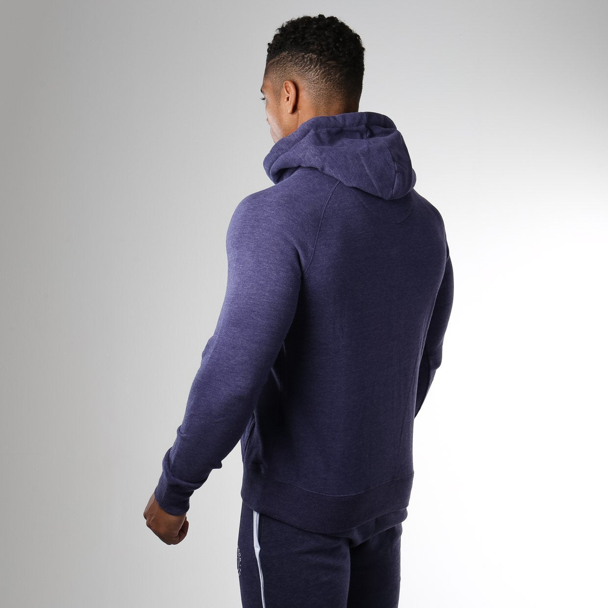 Luxe Legacy Zip Hoodie in Navy Blue/White - view 2