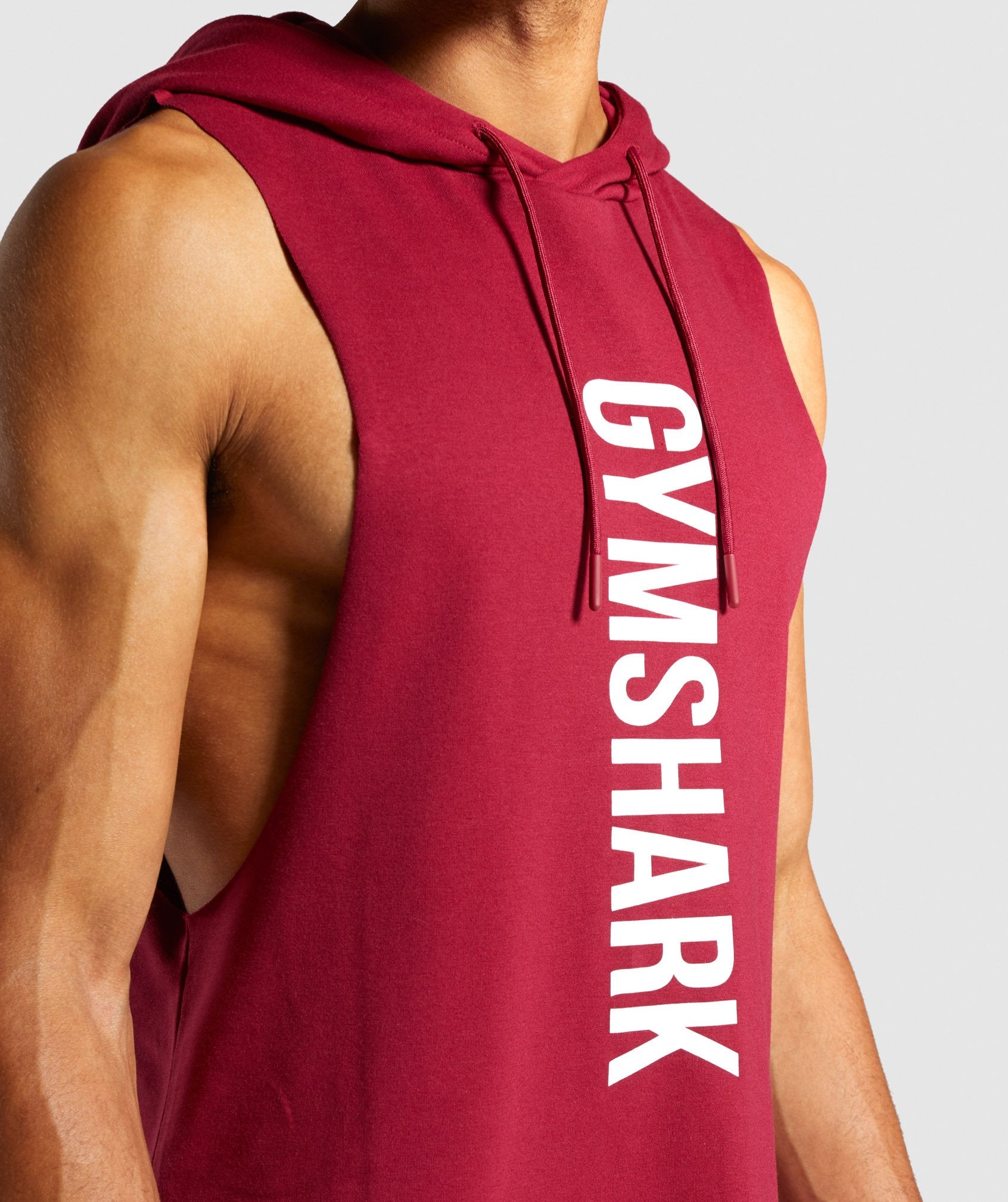 Gymshark Maximize Drop Armhole Hoodie - Claret