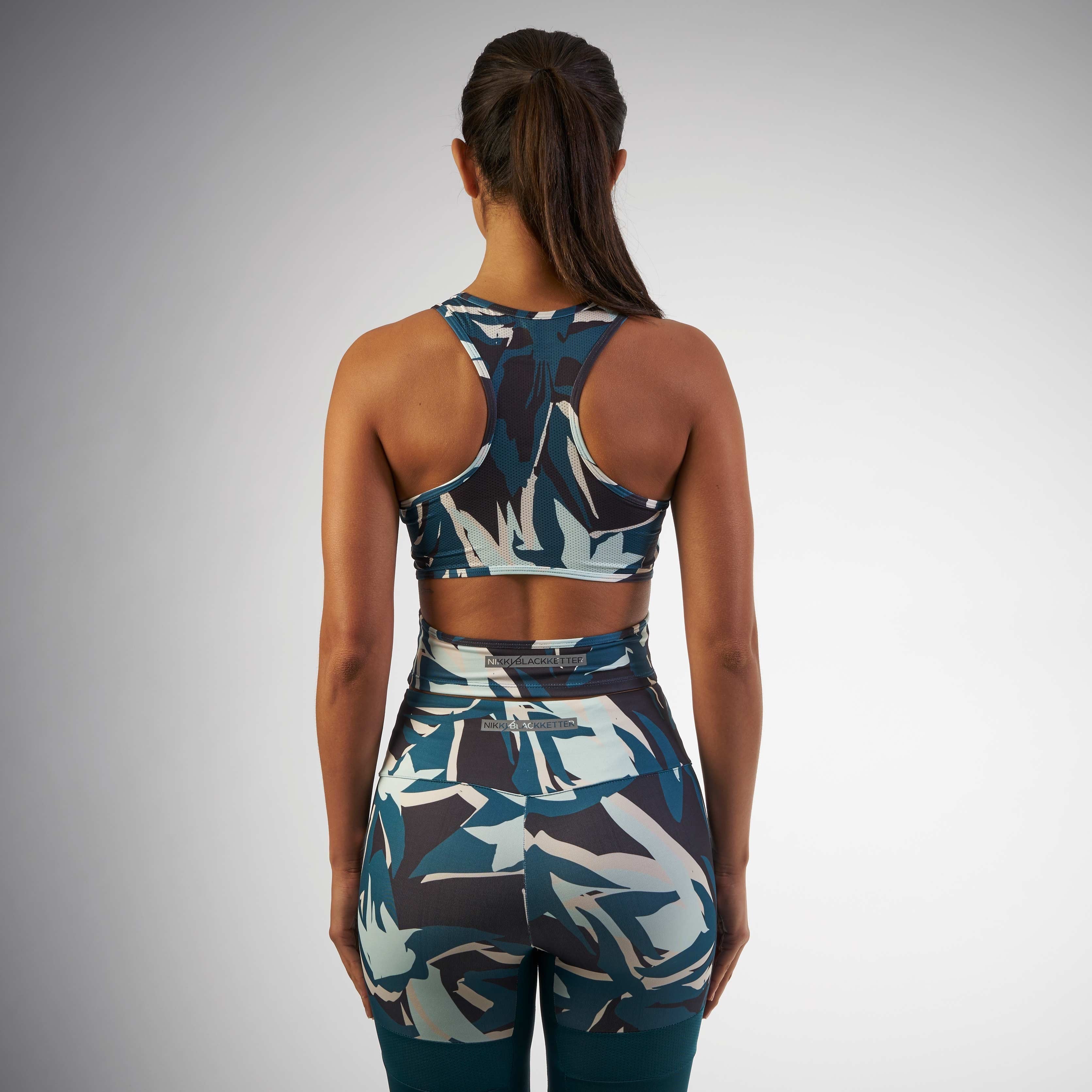 Printed Mezzanine Crop Top in Green - view 2