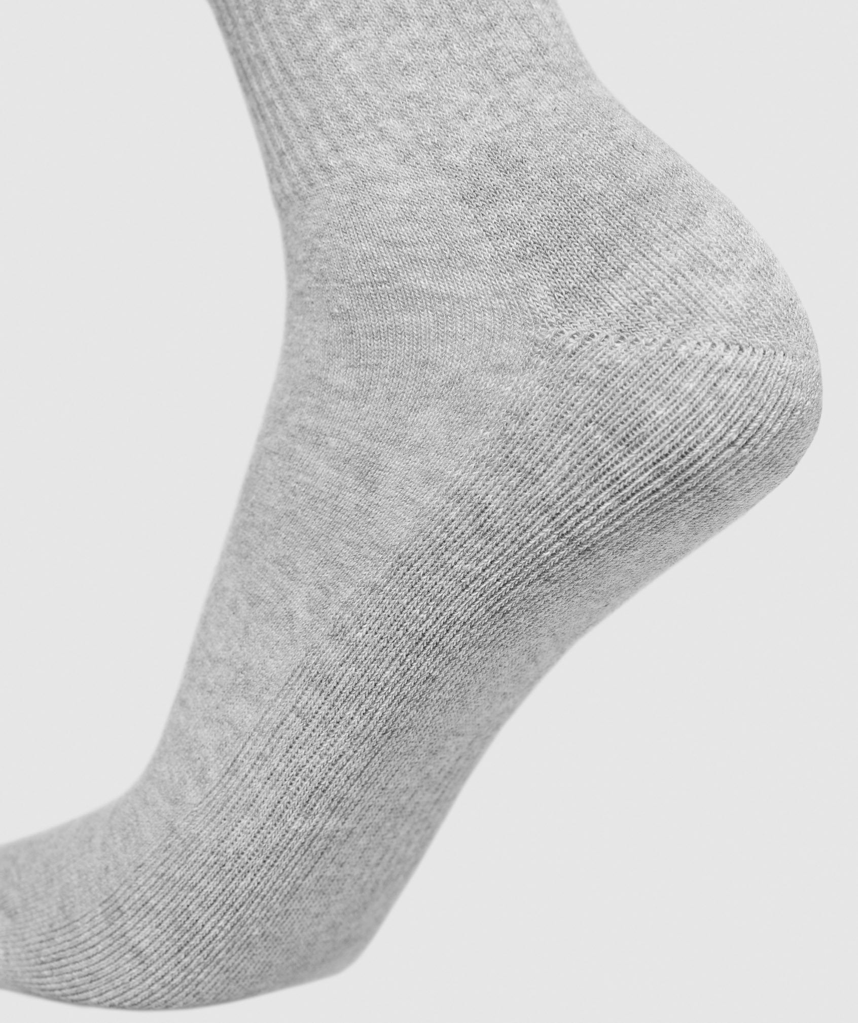 Mens Crew Socks (3pk) in White/Grey Marl/Black - view 4