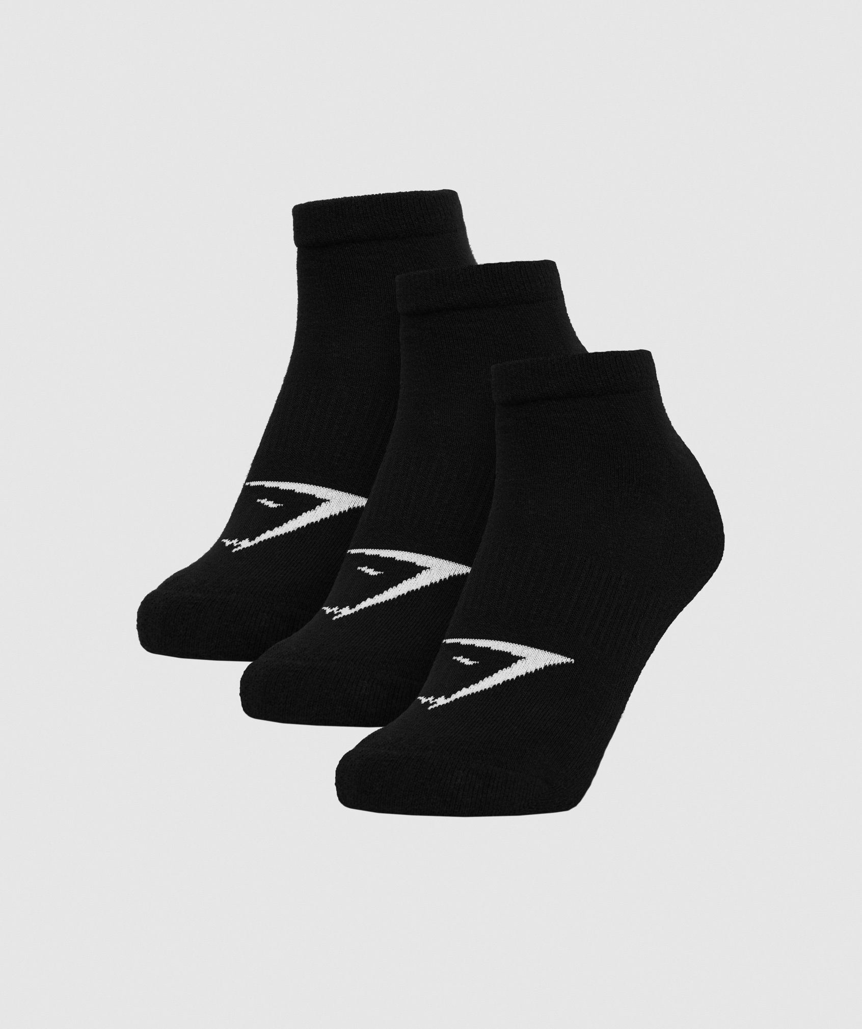 Mens Trainer Socks (3pk) in Black - view 1