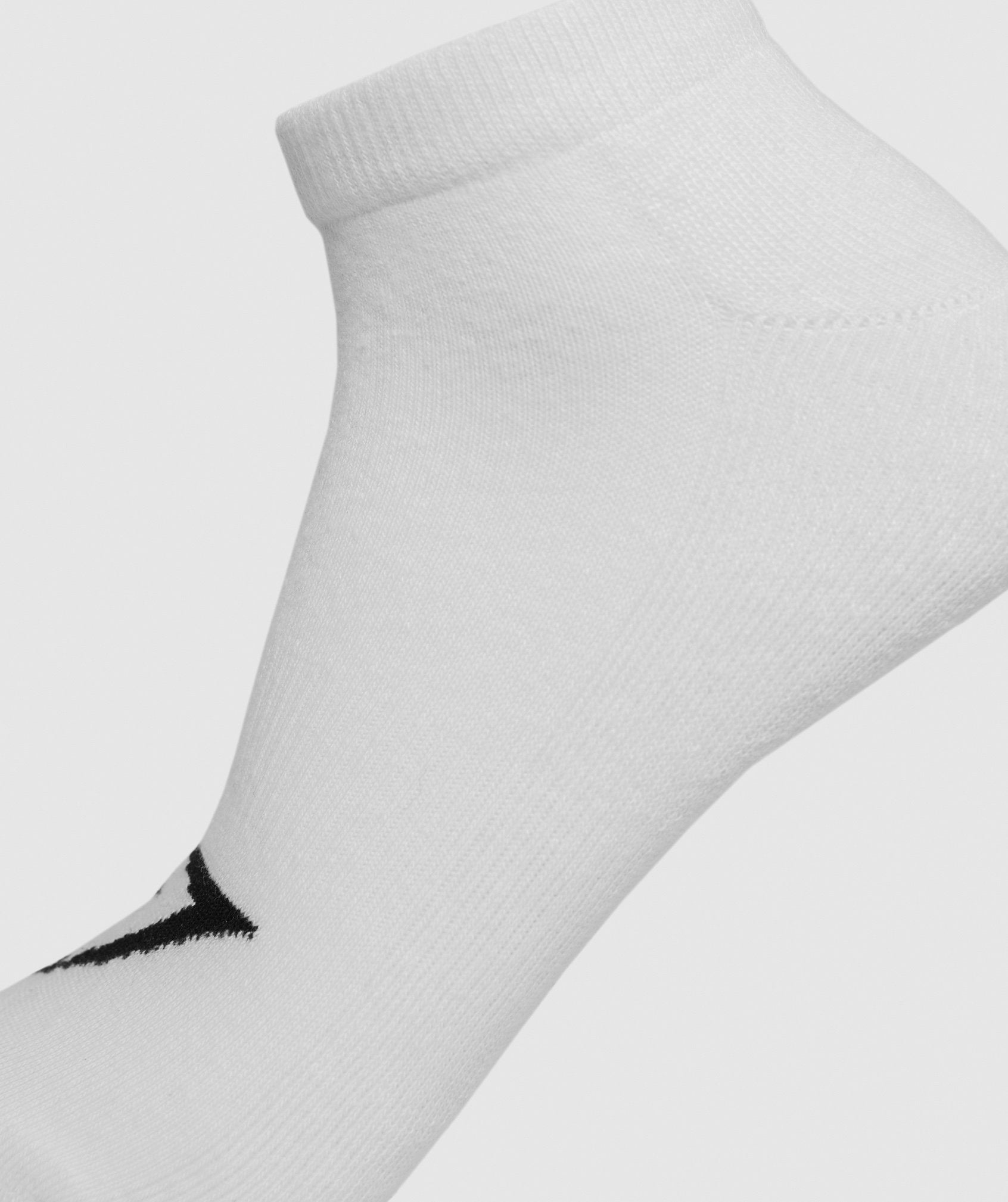 Mens Trainer Socks (3pk) in White/Grey Marl/Black - view 3