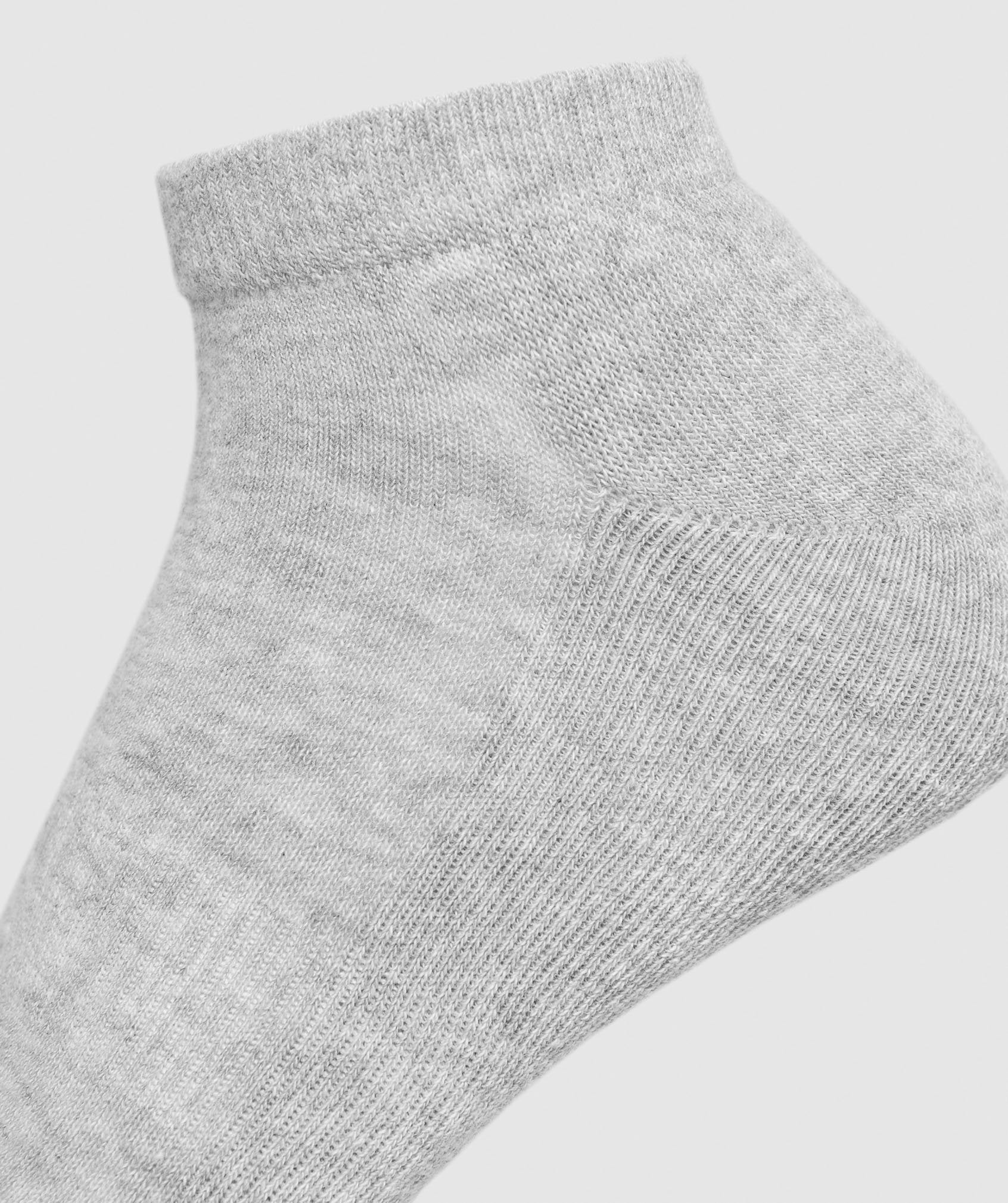 Mens Trainer Socks (3pk) in White/Grey Marl/Black - view 4