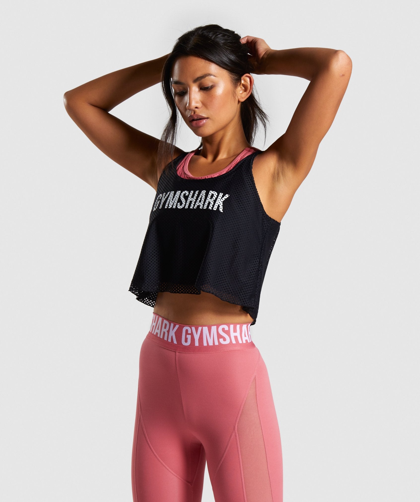 Gymshark Movement Mesh Crop Top - Black