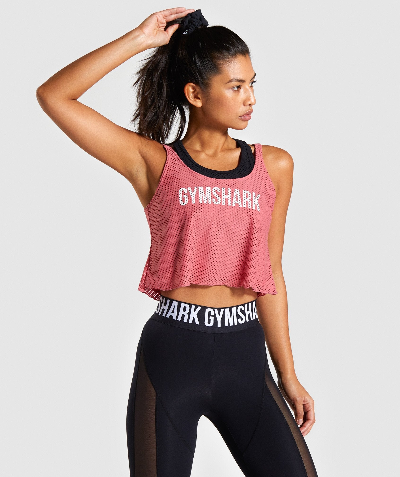 Gymshark Movement Mesh Crop Top - Rose Slate