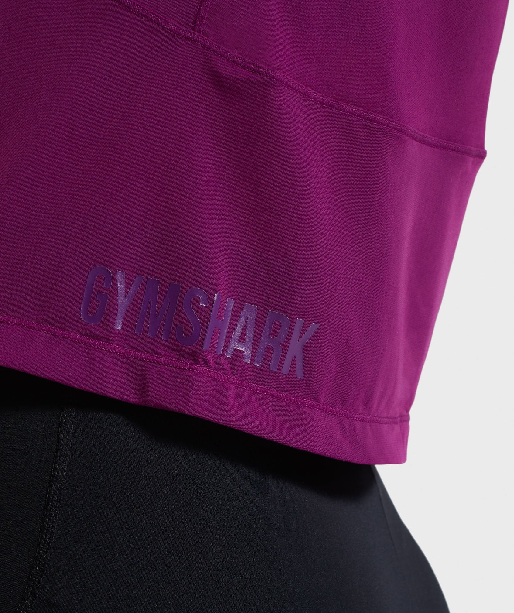 Mesh Layer Vest in Deep Magenta - view 5