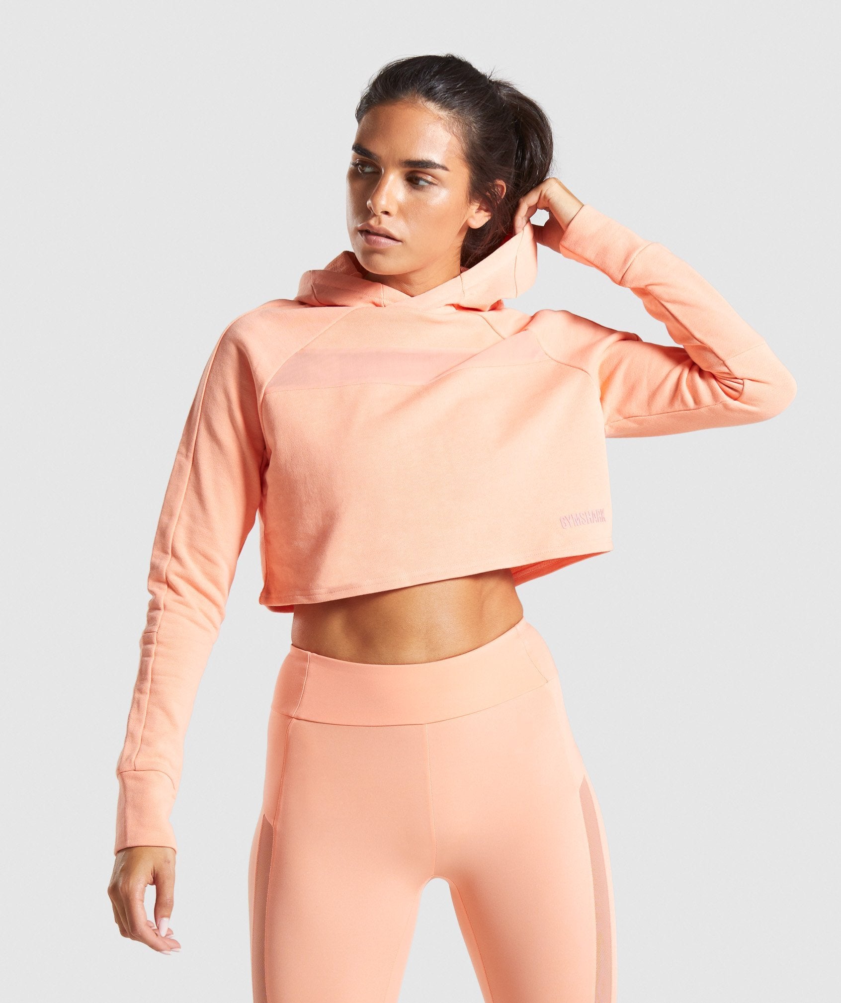 Move Cropped Hoodie in Peach - view 1