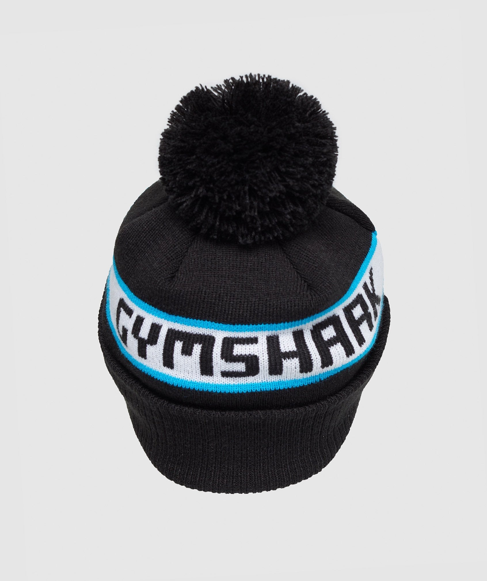 New Era Bobble Beanie in Black/Blue